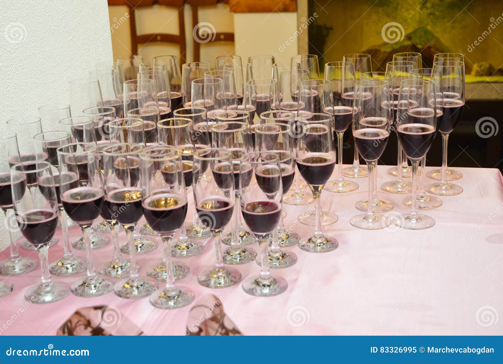 Glasses.red wine.wedding stock image. Image of holiday 83326995
