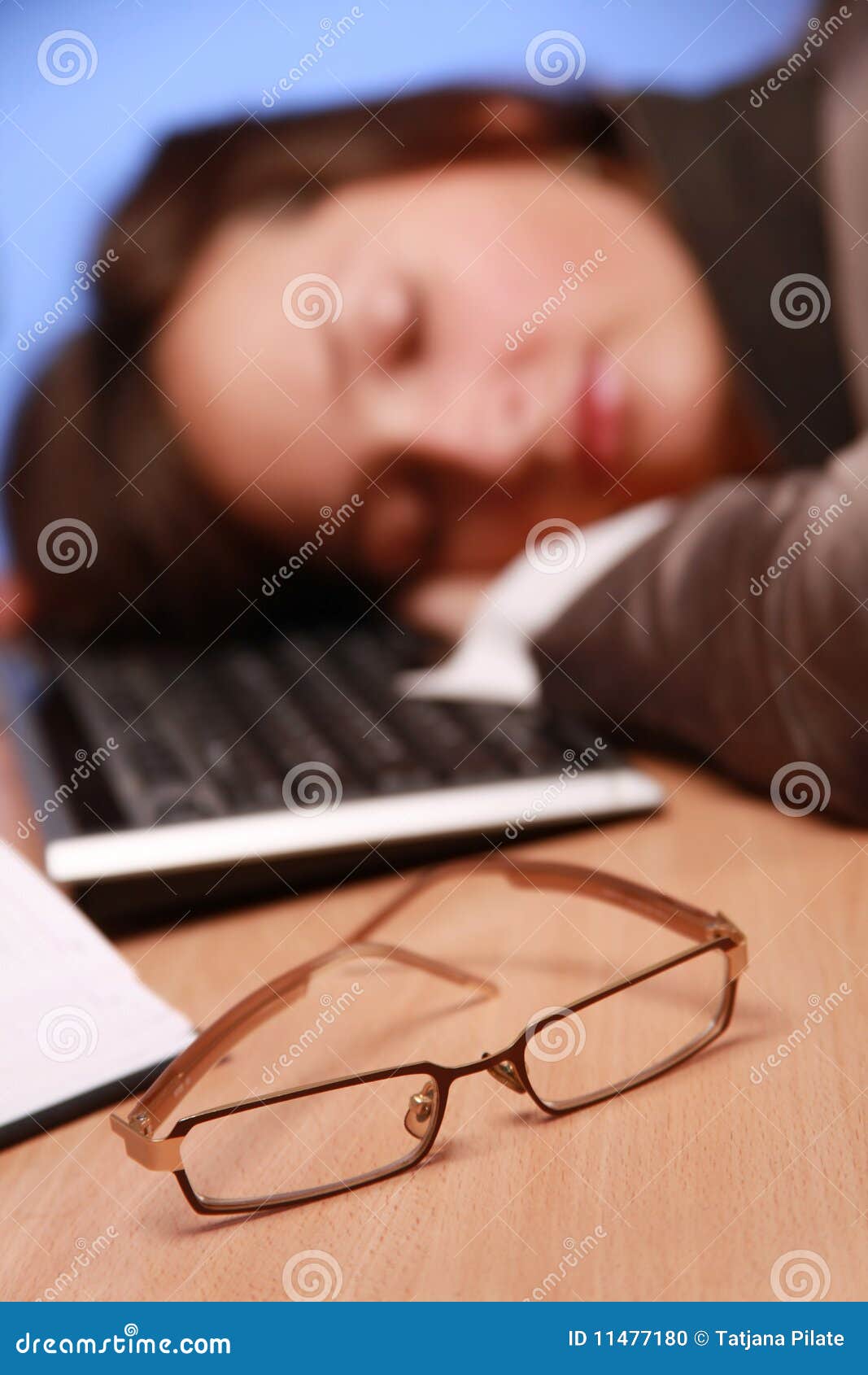 Glasses of a sleepy stock photo. Image of boredom, indoors 11477180