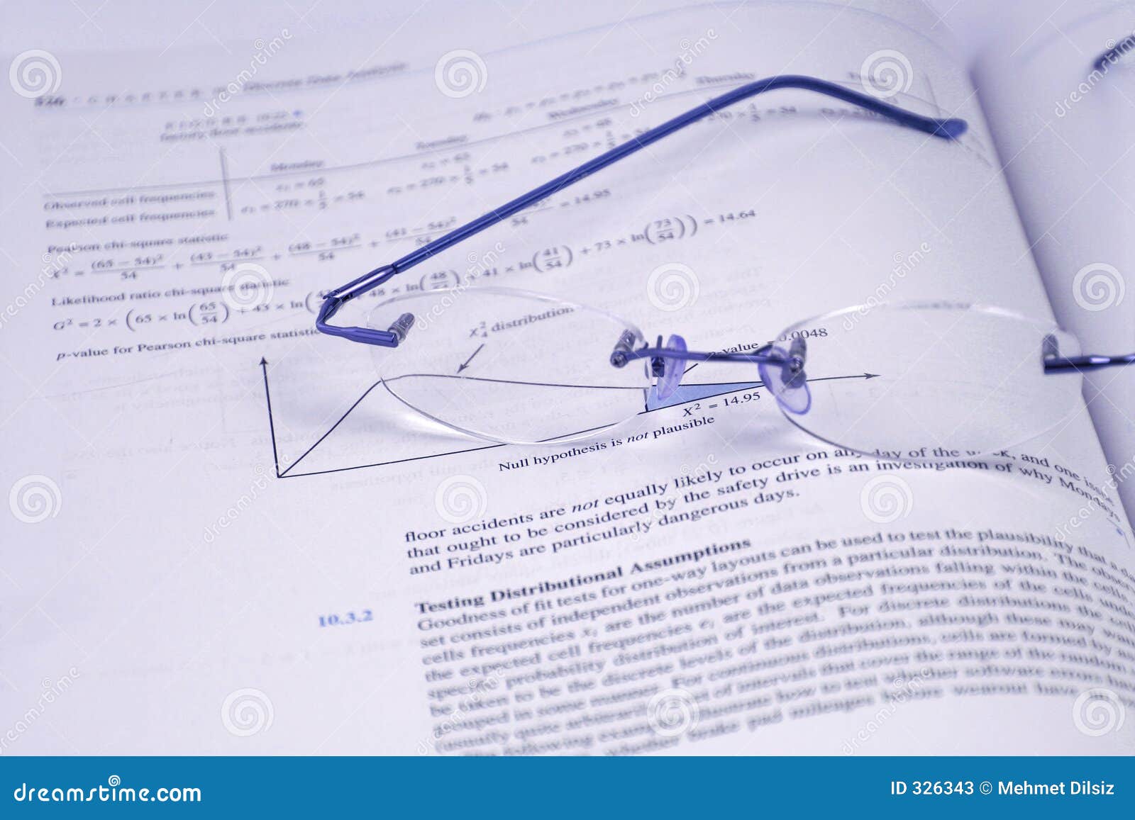 Glasses and the Statistics stock image. Image of office 326343