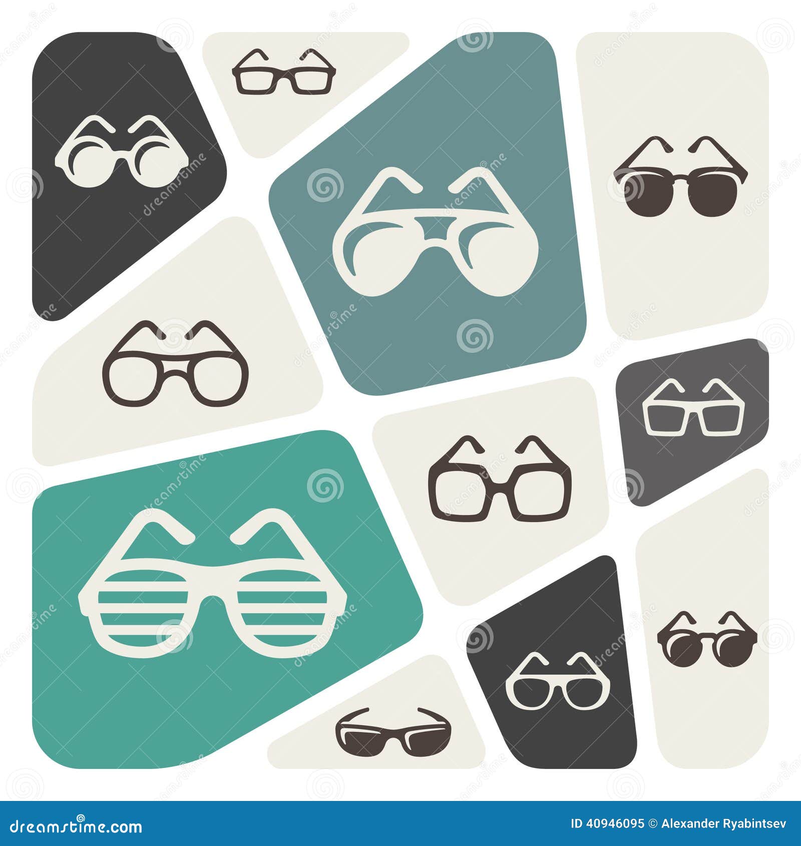 Glasses and Sunglasses Icon Set Stock Vector Illustration of fashion