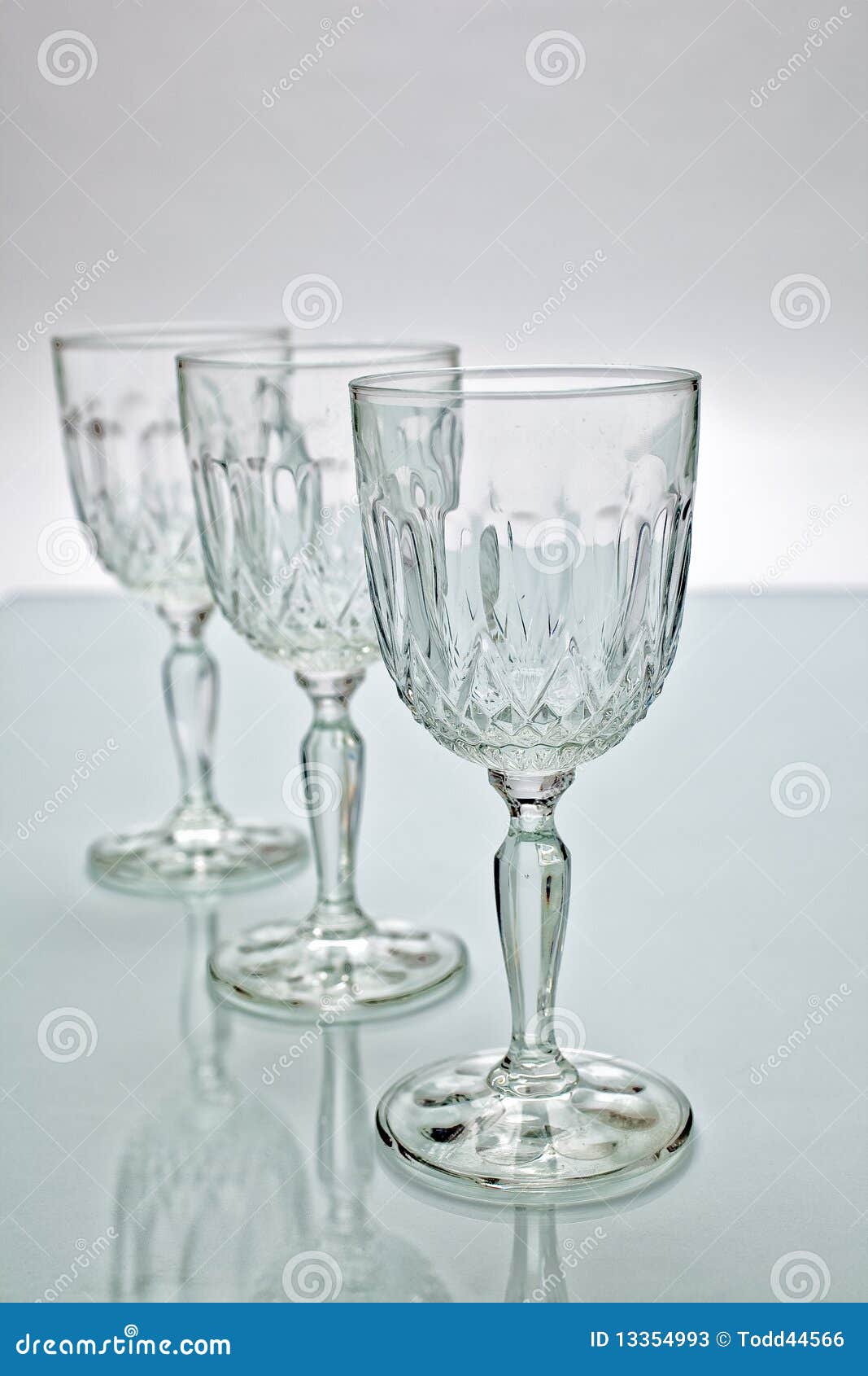 Glasses Three stock image. Image of white, champagne - 13354993