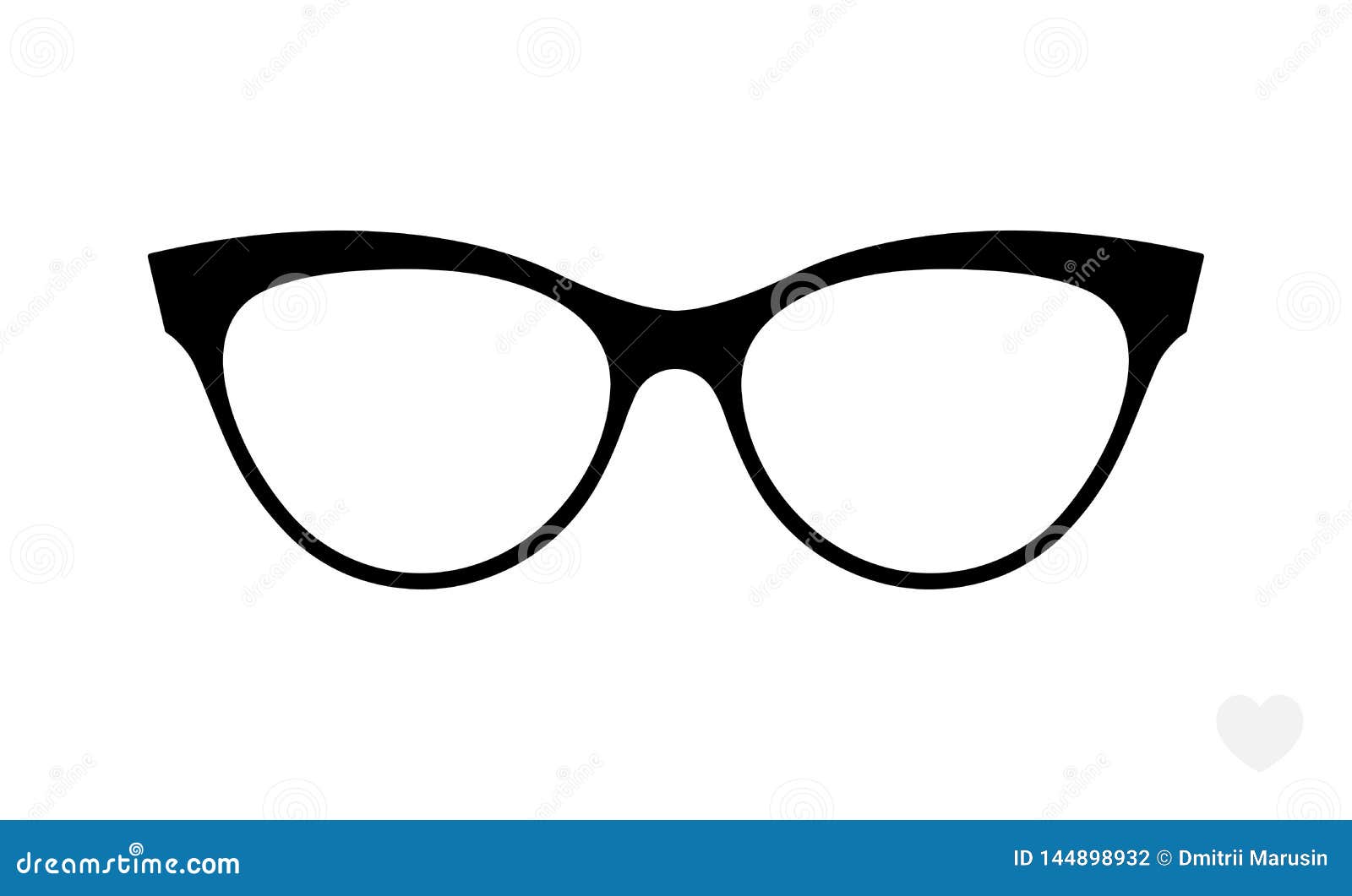 Glasses Vector. Accessory Art Black Collection Cool Flat Design Stock