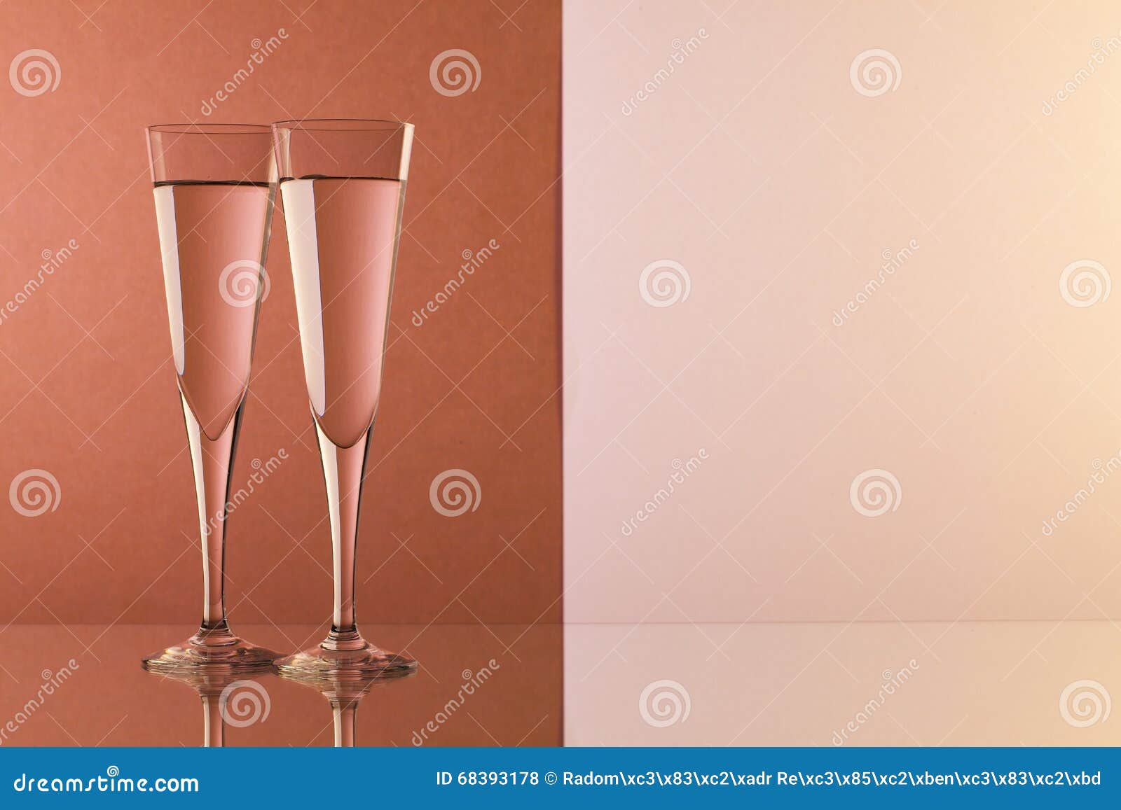 Glasses of Water on the Glass Desk Stock Photo Image of clear