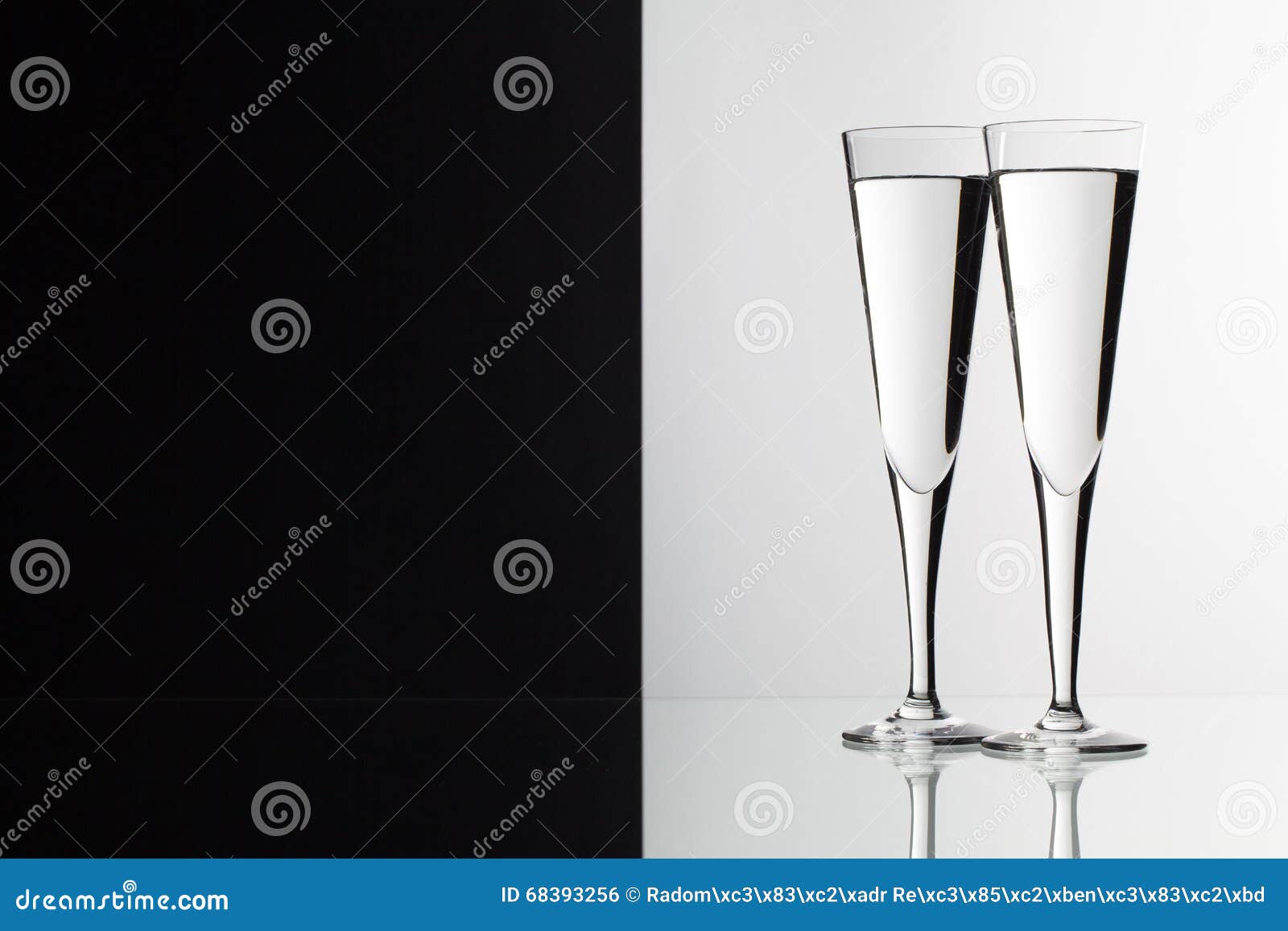 Glasses of Water on the Glass Desk Stock Photo Image of fragile