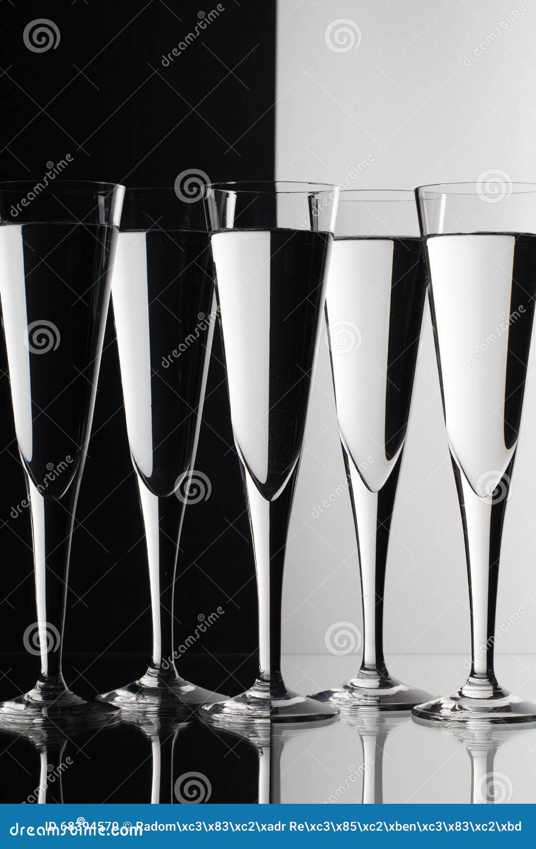 Glasses of Water on the Glass Desk Stock Photo Image of fluid, home