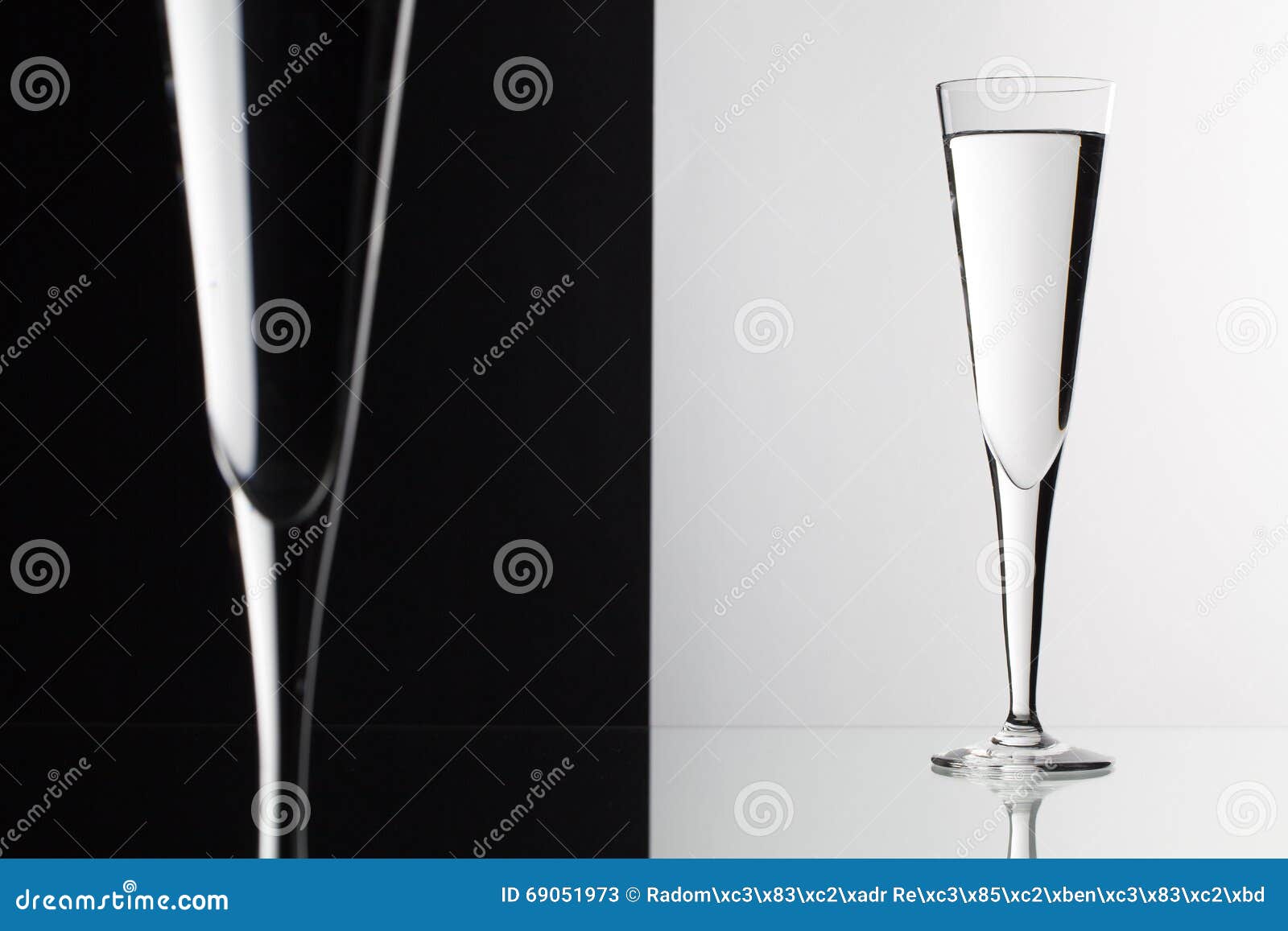 Glasses of Water on the Glass Desk Stock Image Image of clean