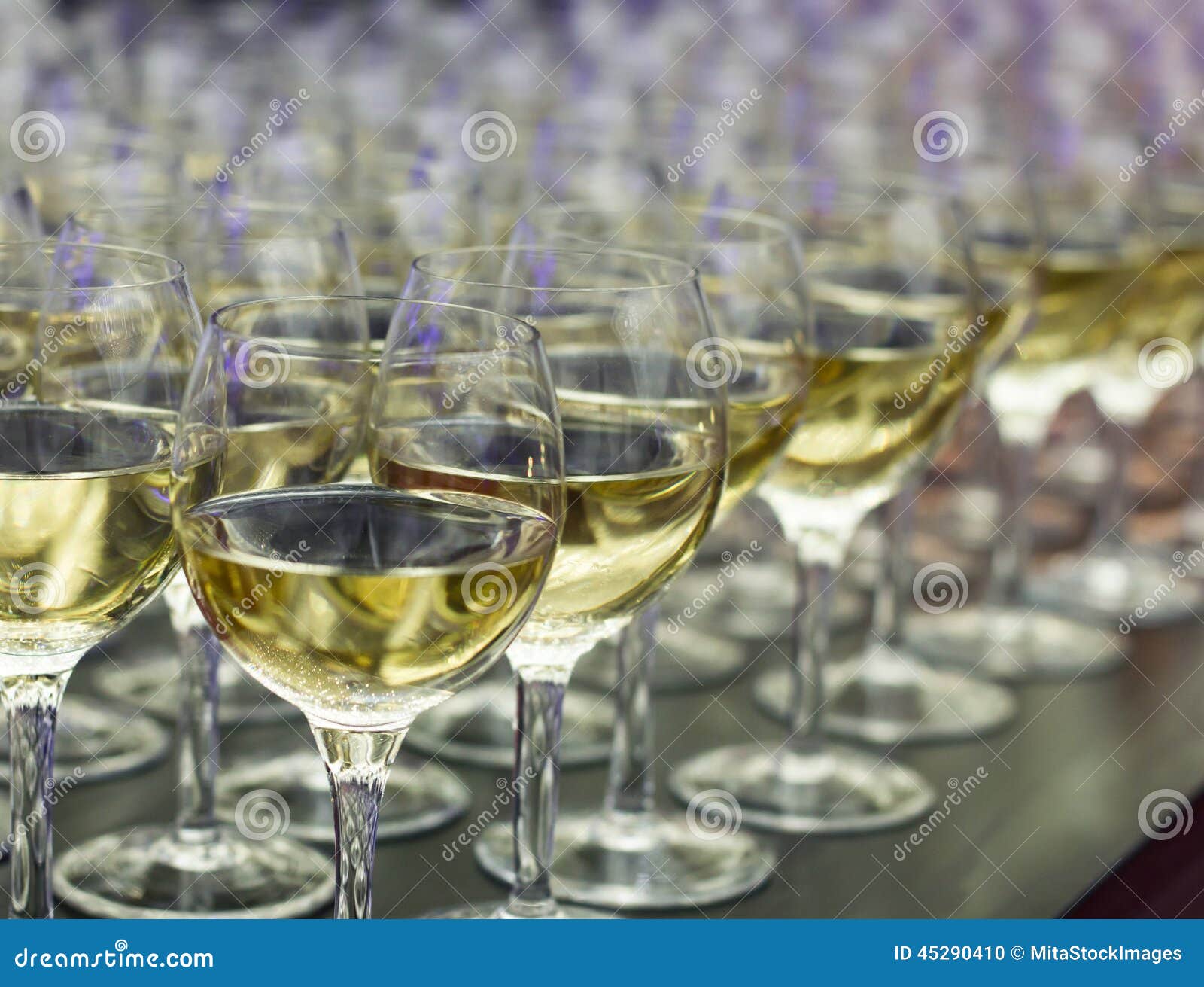 Glasses of wine stock photo. Image of setting, restaurant 45290410