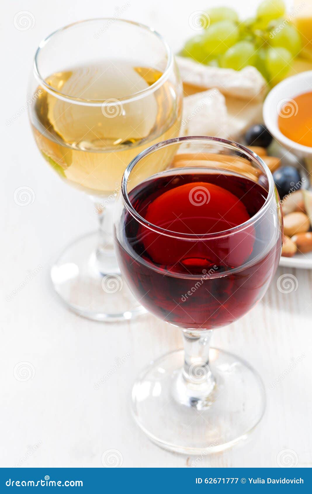Glasses with Wine and Snacks on White Table, Closeup Stock Image Image of food, cheese 62671777