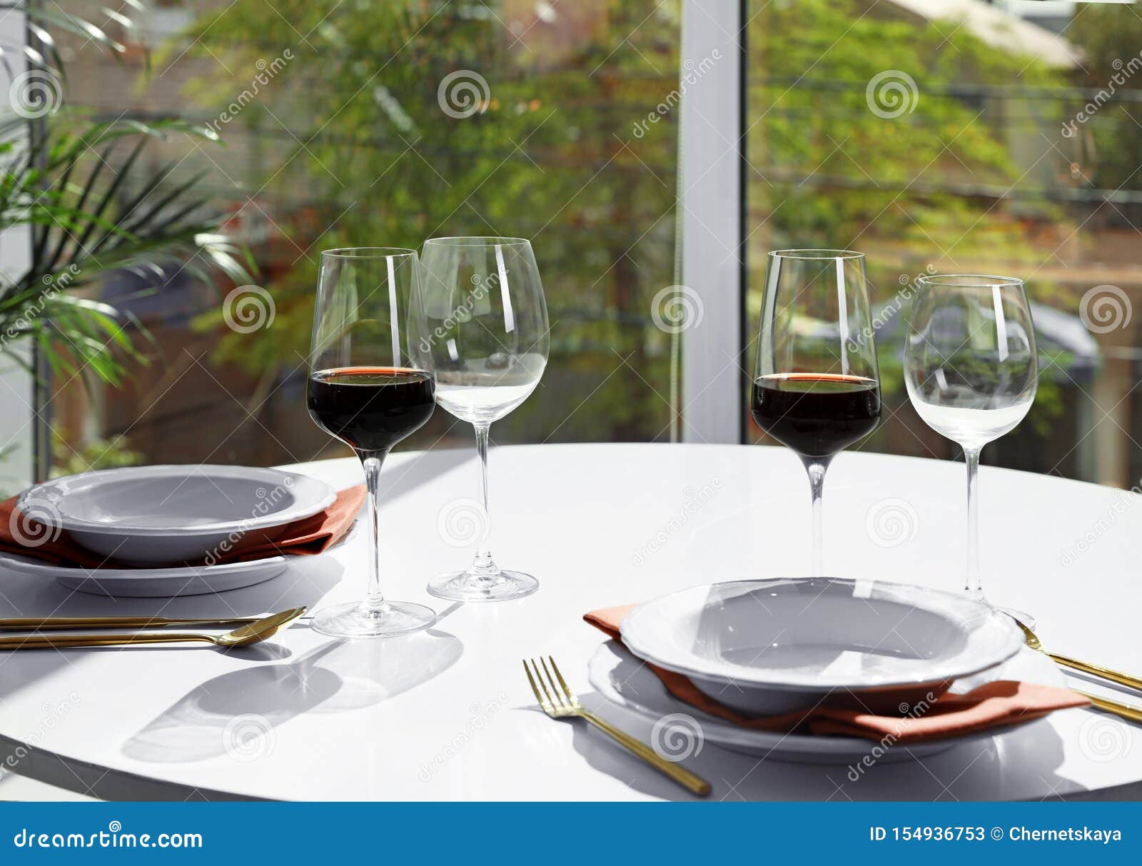 Glasses of Wine in Restaurant Stock Image Image of classic, grape
