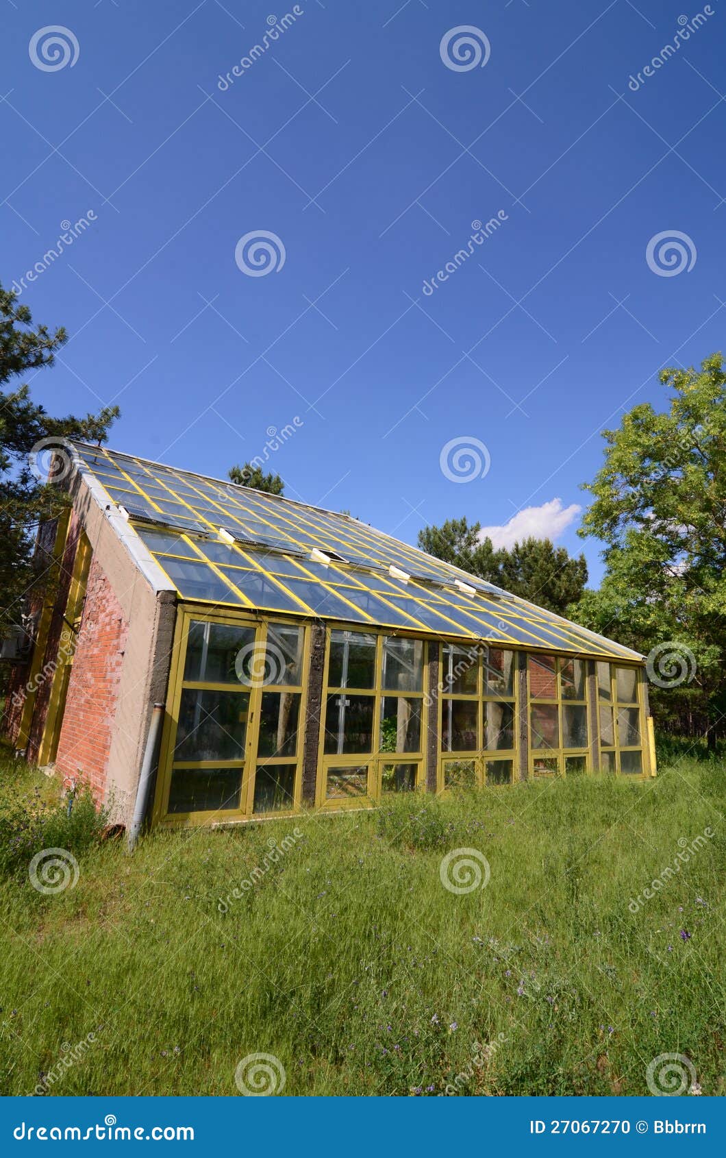 Glasshouse stock photo. Image of blue, environment, architecture 27067270