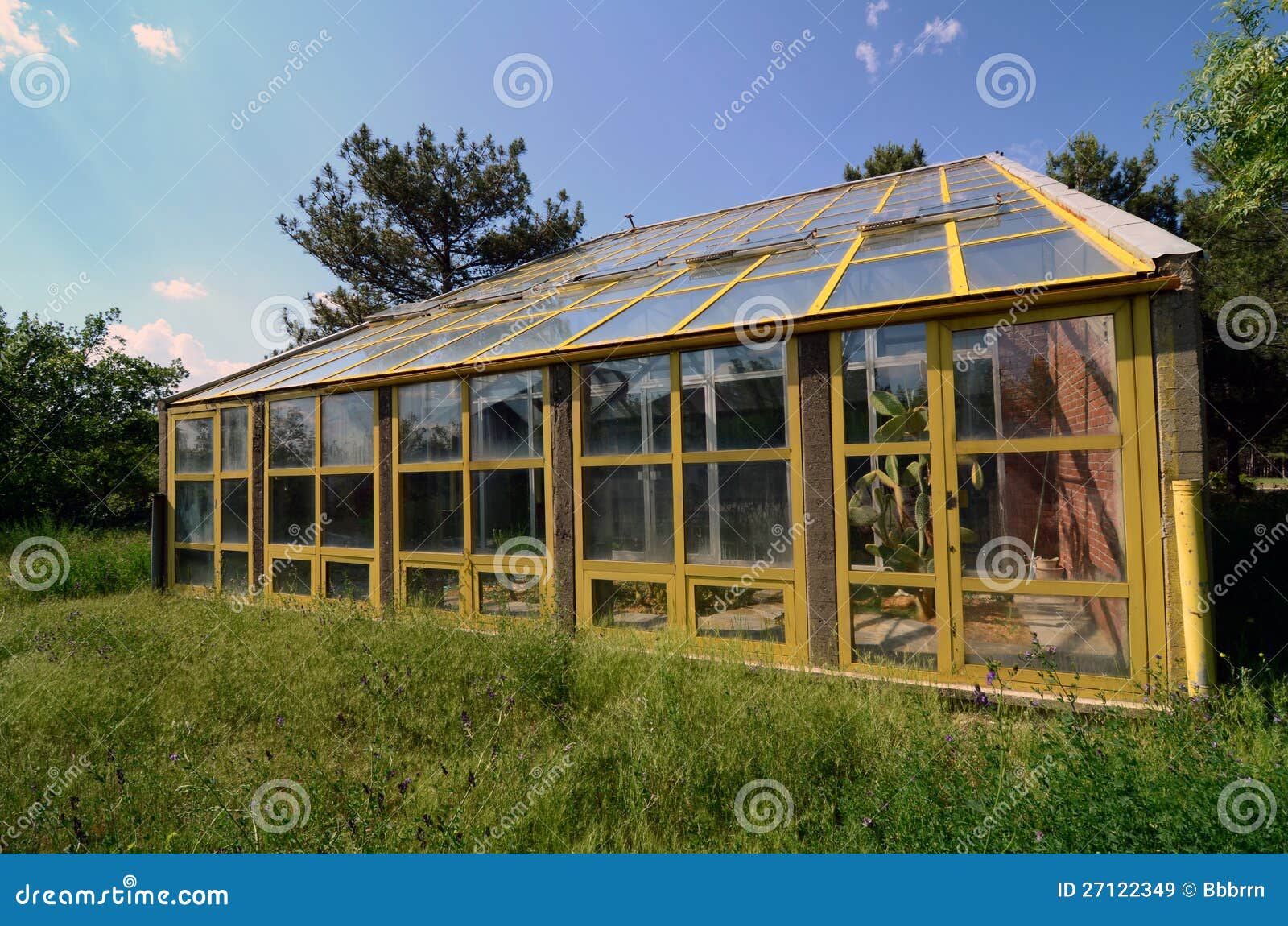 Glasshouse stock image. Image of lawn, greenery, growth 27122349
