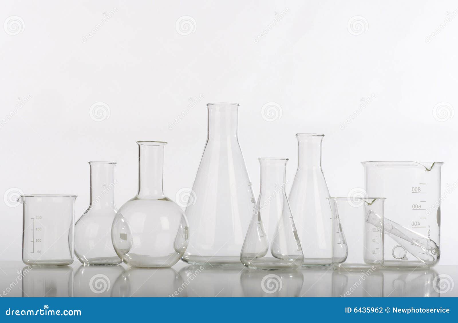 Glassware in laboratory stock photo. Image of biology 6435962