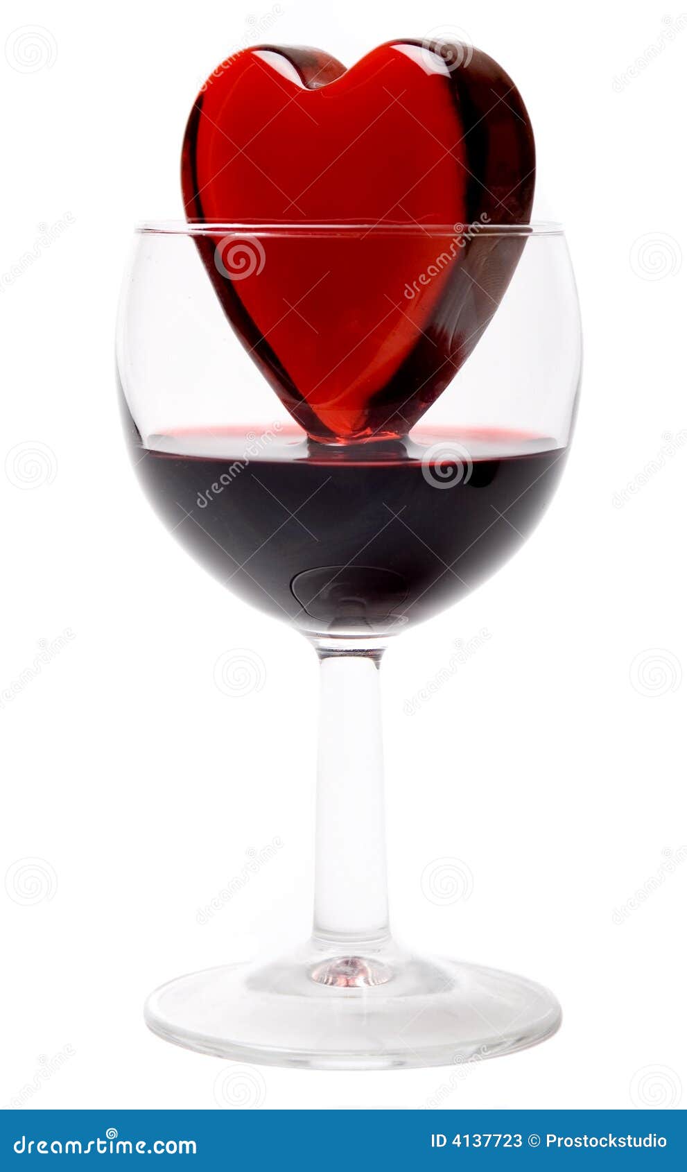 Glassy Heart in a Glass of Wine Stock Image Image of sauvignon, glass