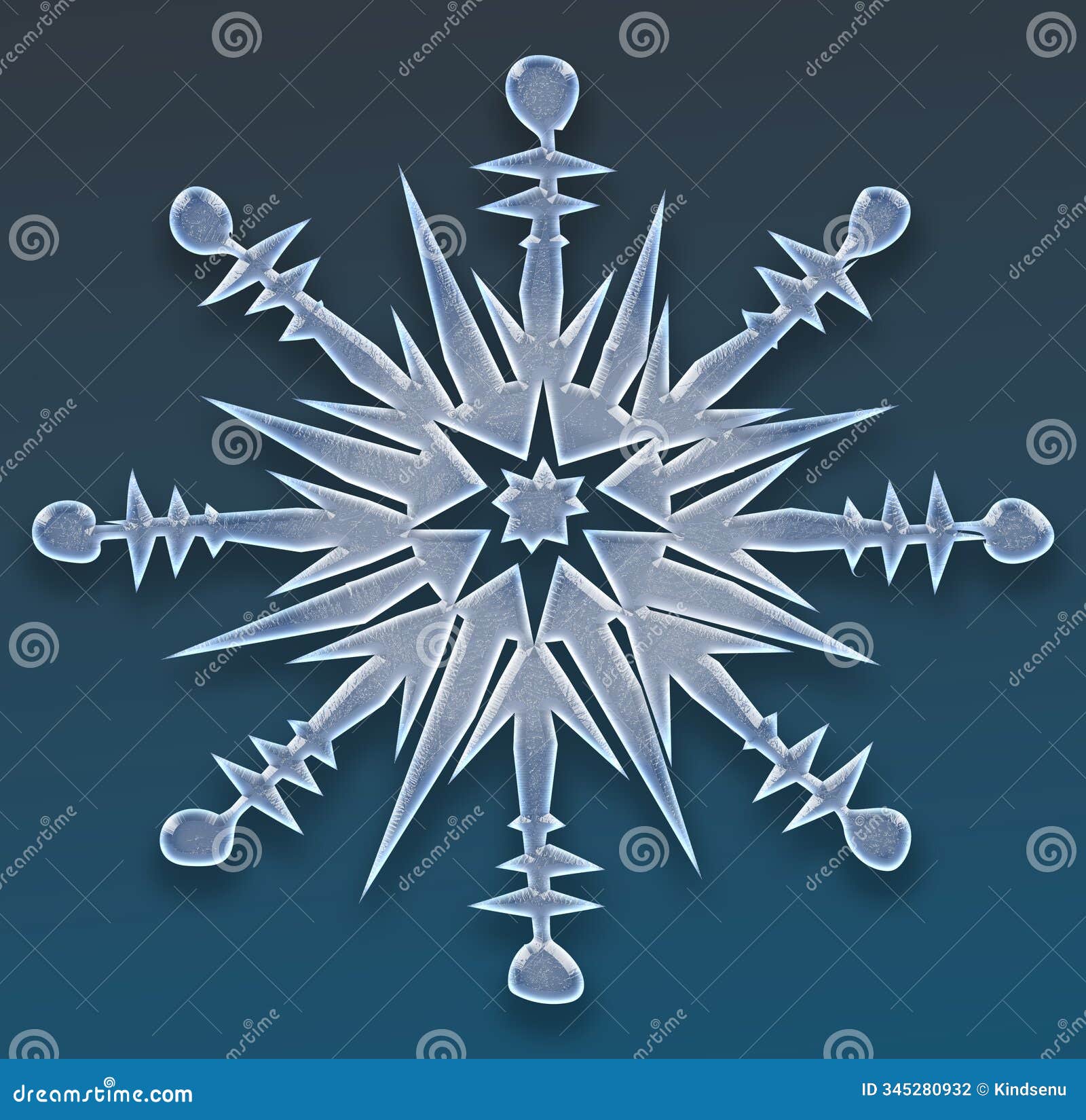 glassy snowflake crystal 