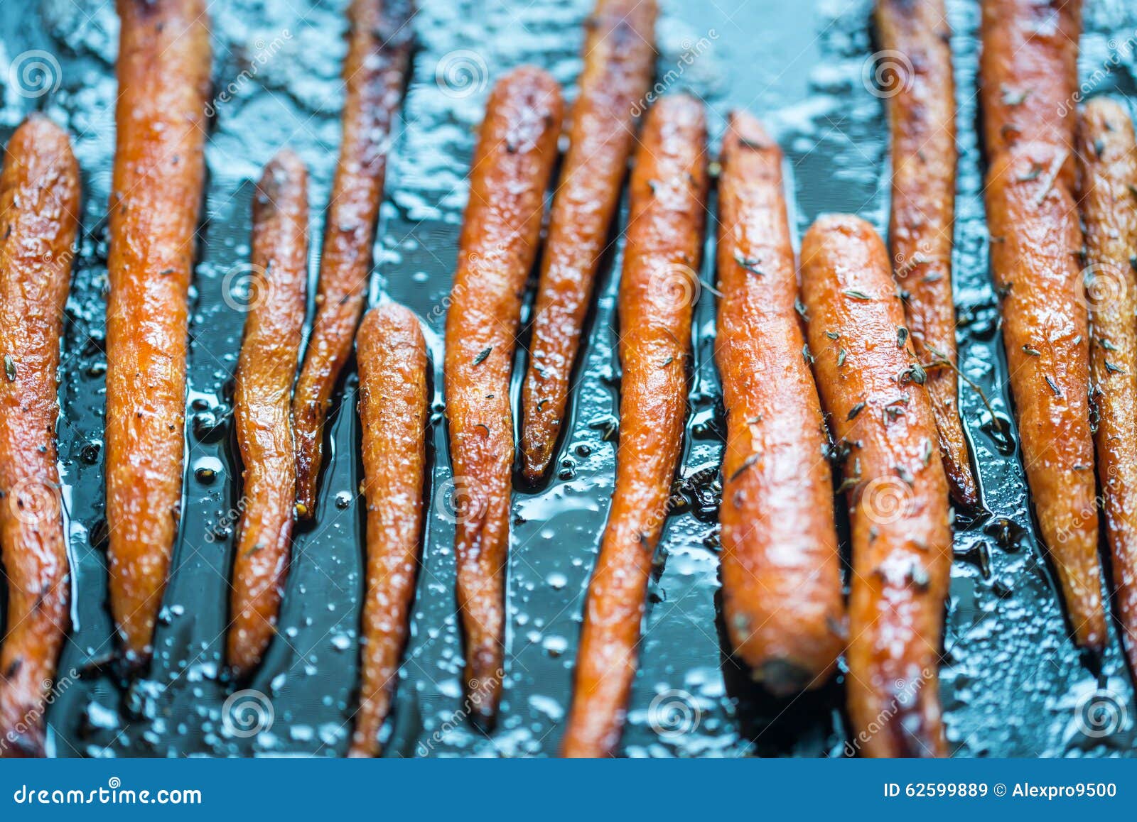 Glazed Carrots on the Baking Tray Stock Image Image of eating