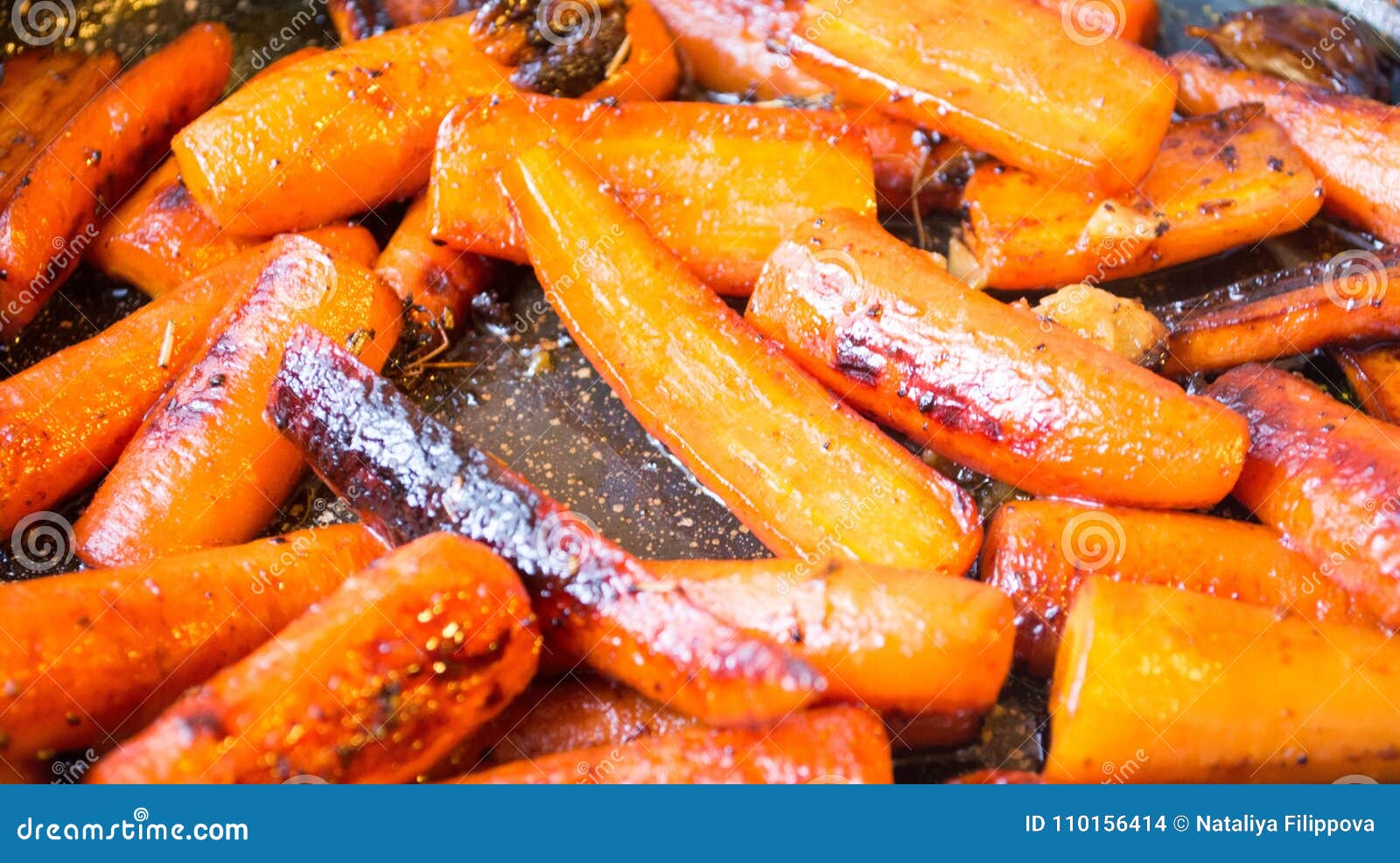 Glazed Carrots on a Frying Pan Stock Photo Image of vegetable, root