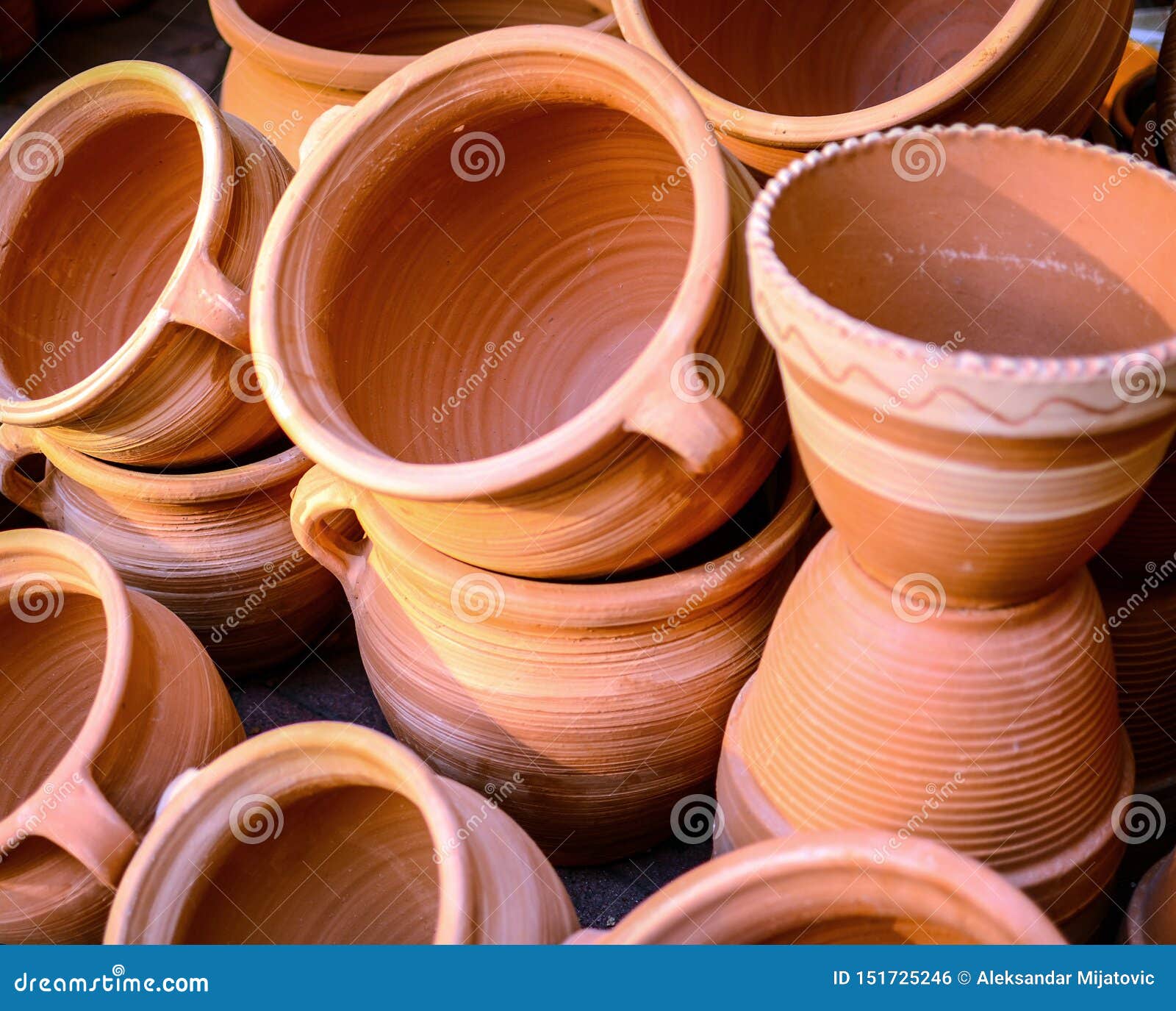 Glazed Ceramics or Earthenware Stock Photo Image of decor, artisan