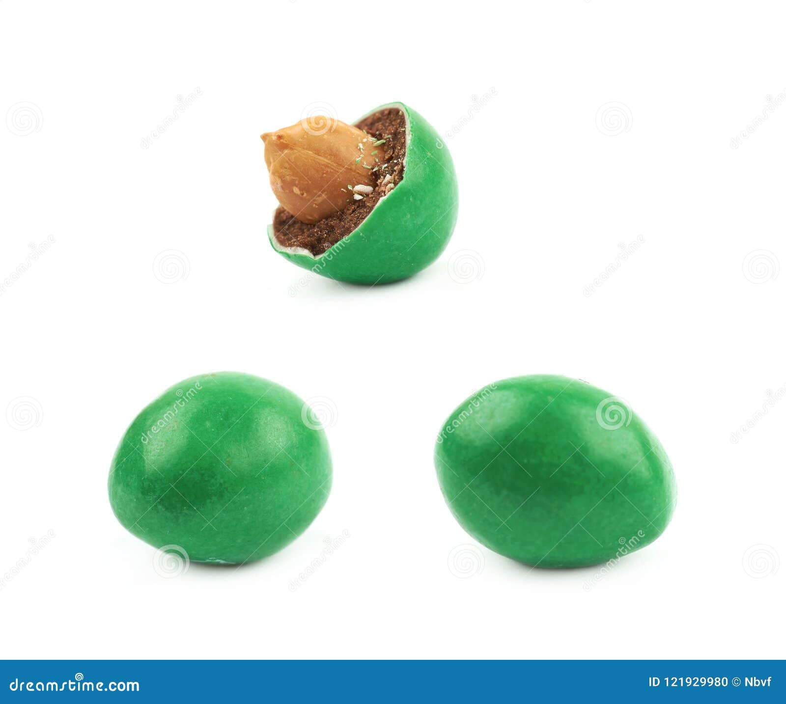 Glazed Chocolate Nut Candy Isolated Stock Photo Image of candied