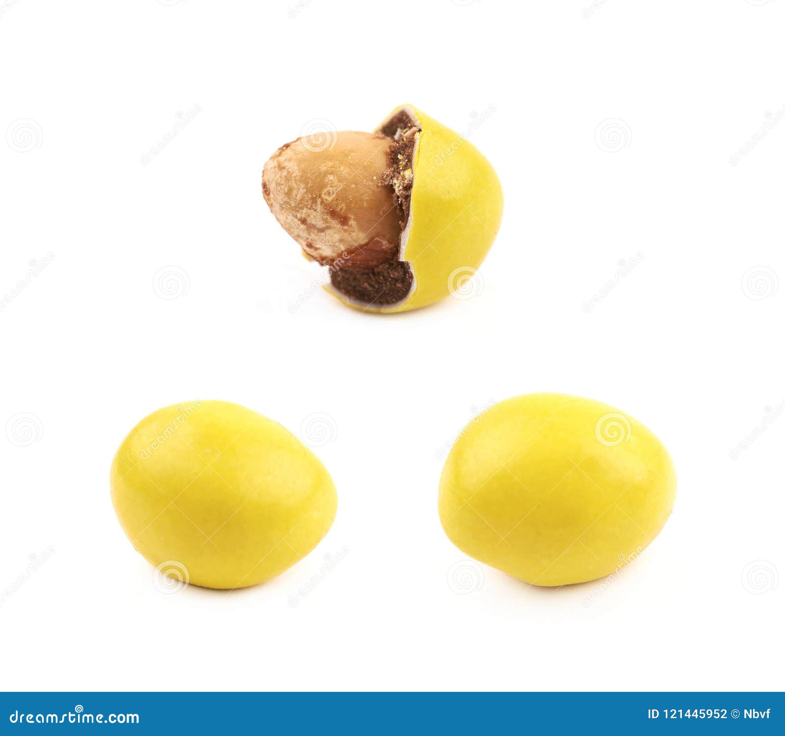 Glazed Chocolate Nut Candy Isolated Stock Photo Image of recipe