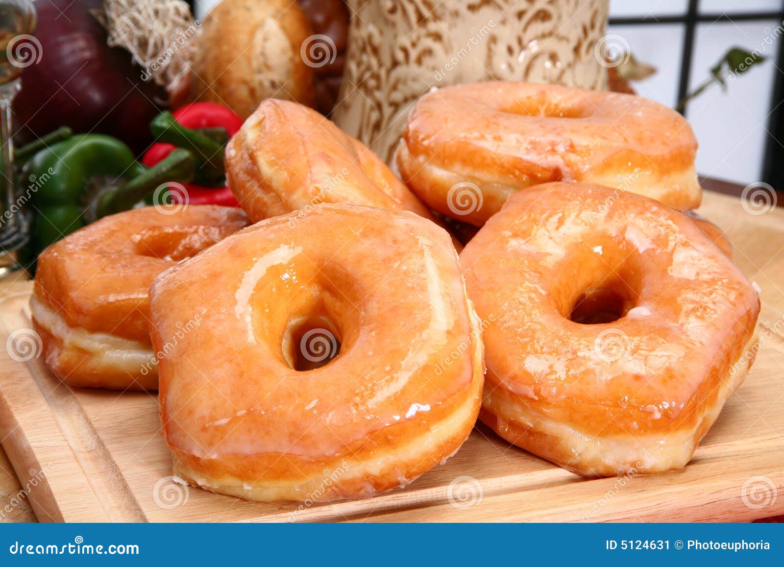 Glazed Donuts stock image. Image of glazed, baked, sugar 5124631