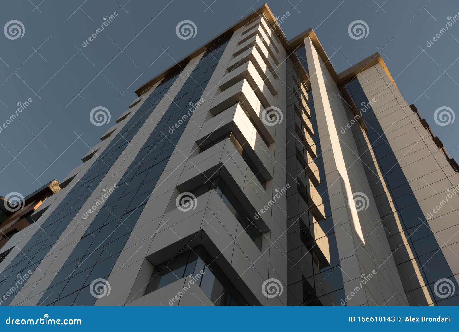 the glazed faÃÂ§ade of the residential building 09