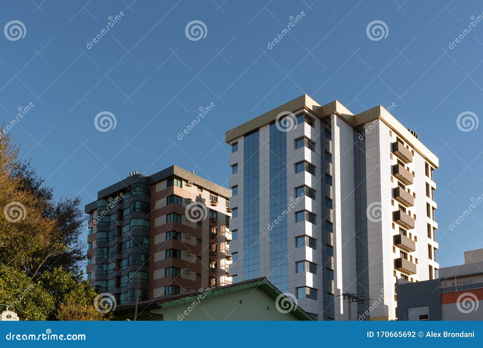 the glazed faÃÂ§ade of the residential building 02