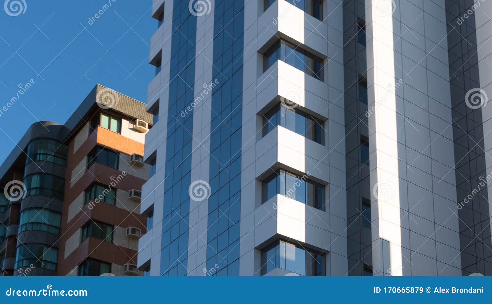 the glazed faÃÂ§ade of the residential building 05