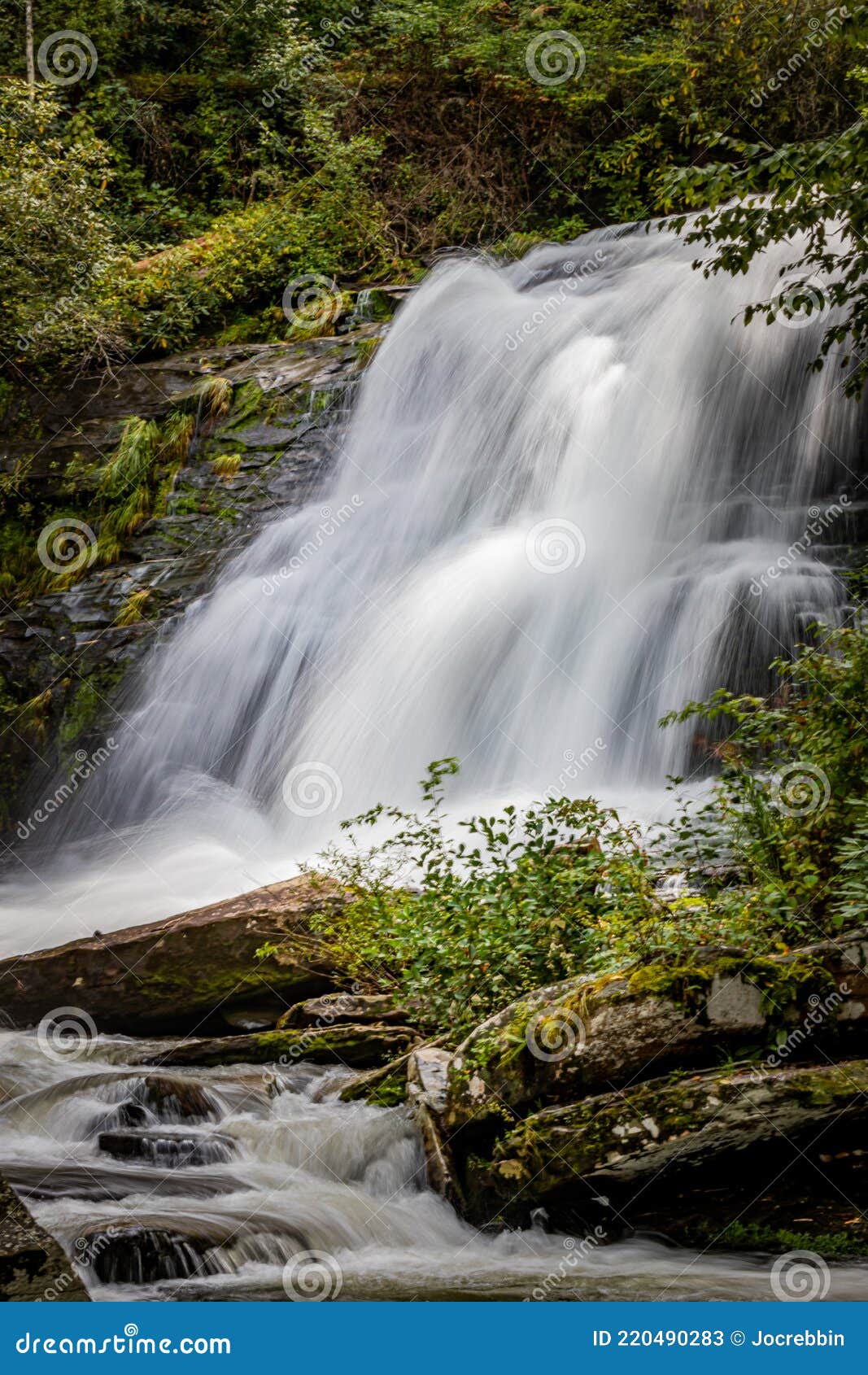 Glen Cannon Falls after Three Days of Rain Stock Image Image of