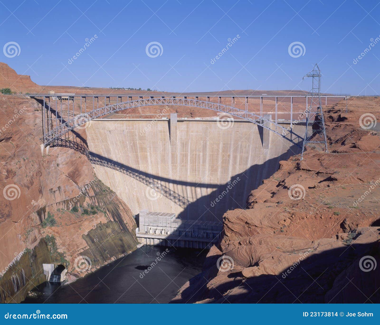 Glen Canyon Dam stock photo. Image of desert, communications - 23173814