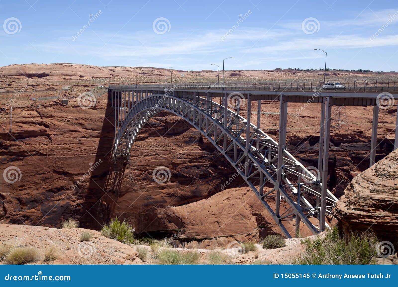 Glen Canyon Dam Bridge stock image. Image of landmark - 15055145