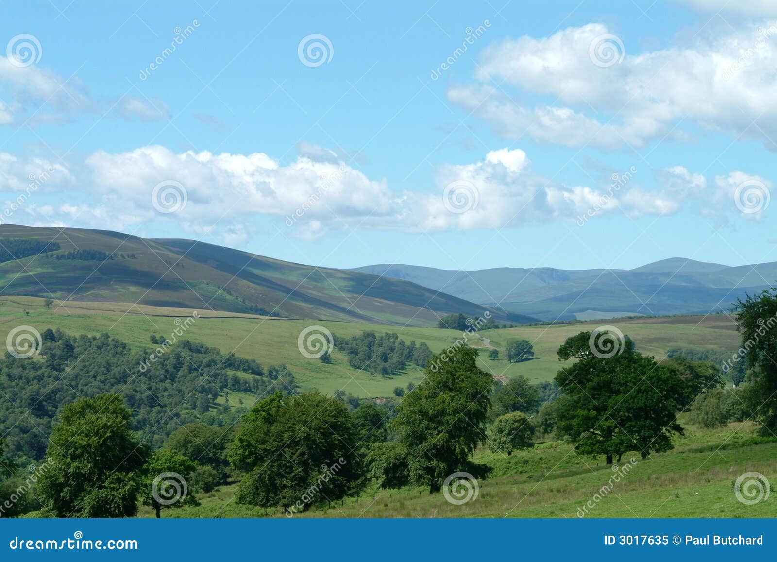 Glen Clova, Scotland stock image. Image of clouds, trees 3017635