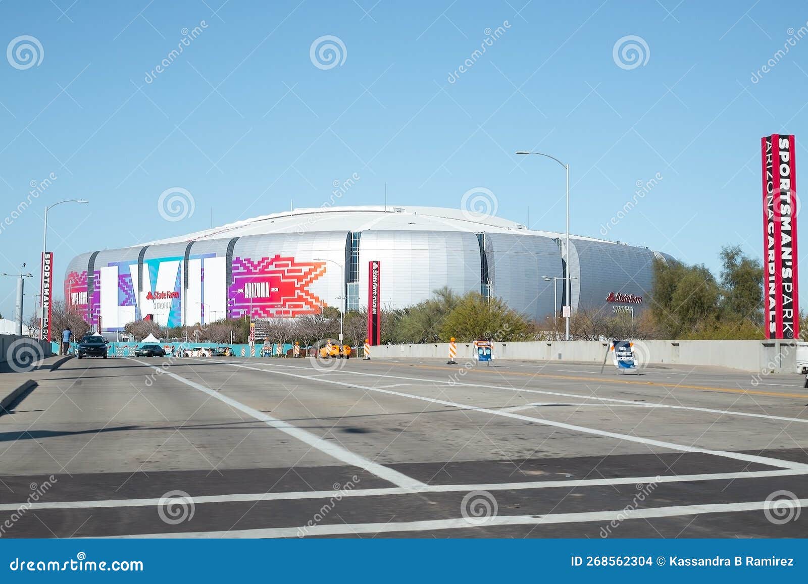 glendale, az usa - state farm stadium antes do jogo do campeonato