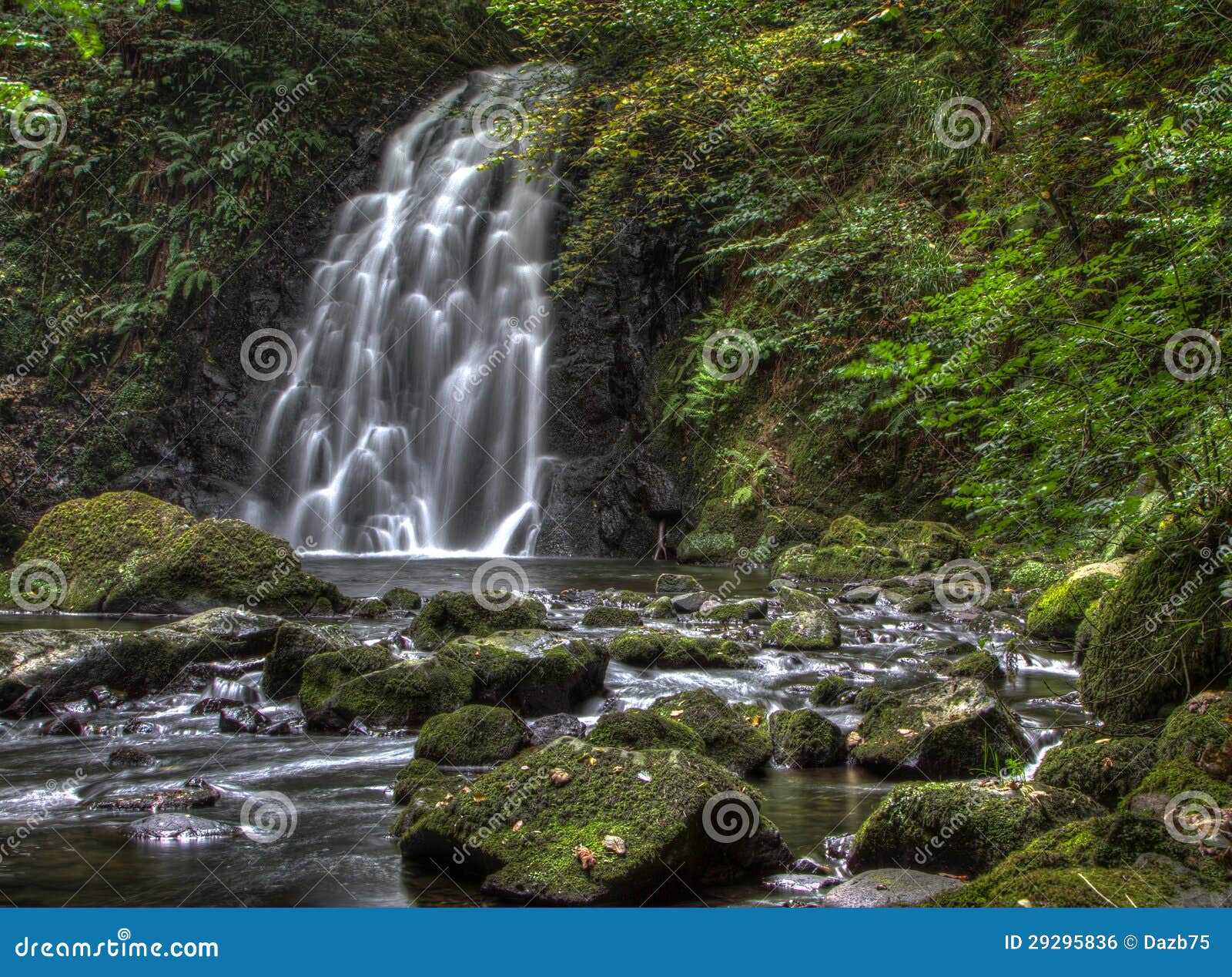 Glenoe Waterfall Stock Photo Image Of Water Flowing 29295836