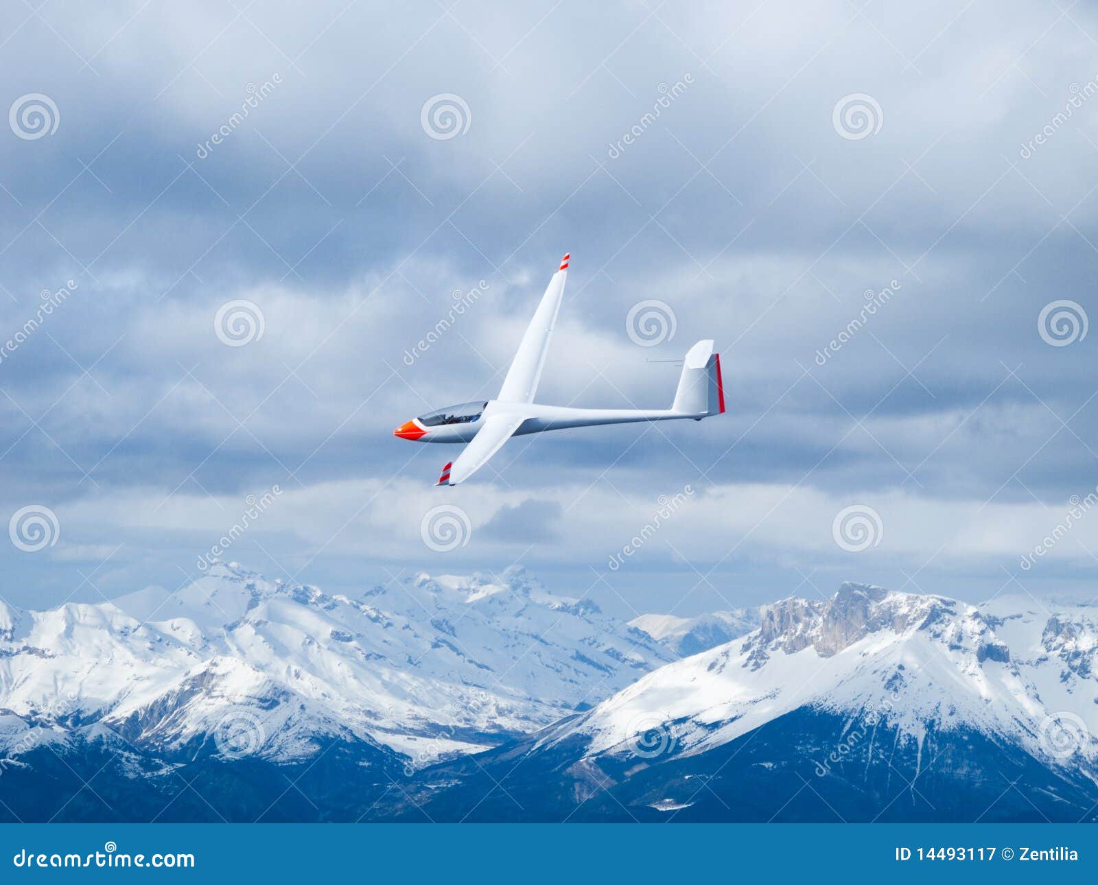 Glider in the air stock image. Image of cloud, outdoor 14493117