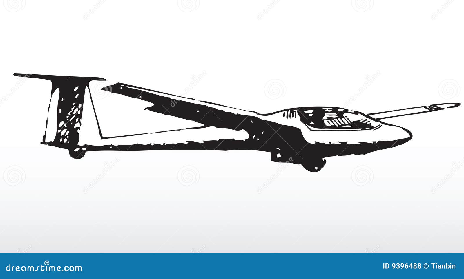 Glider in flight stock vector. Illustration of flight 9396488