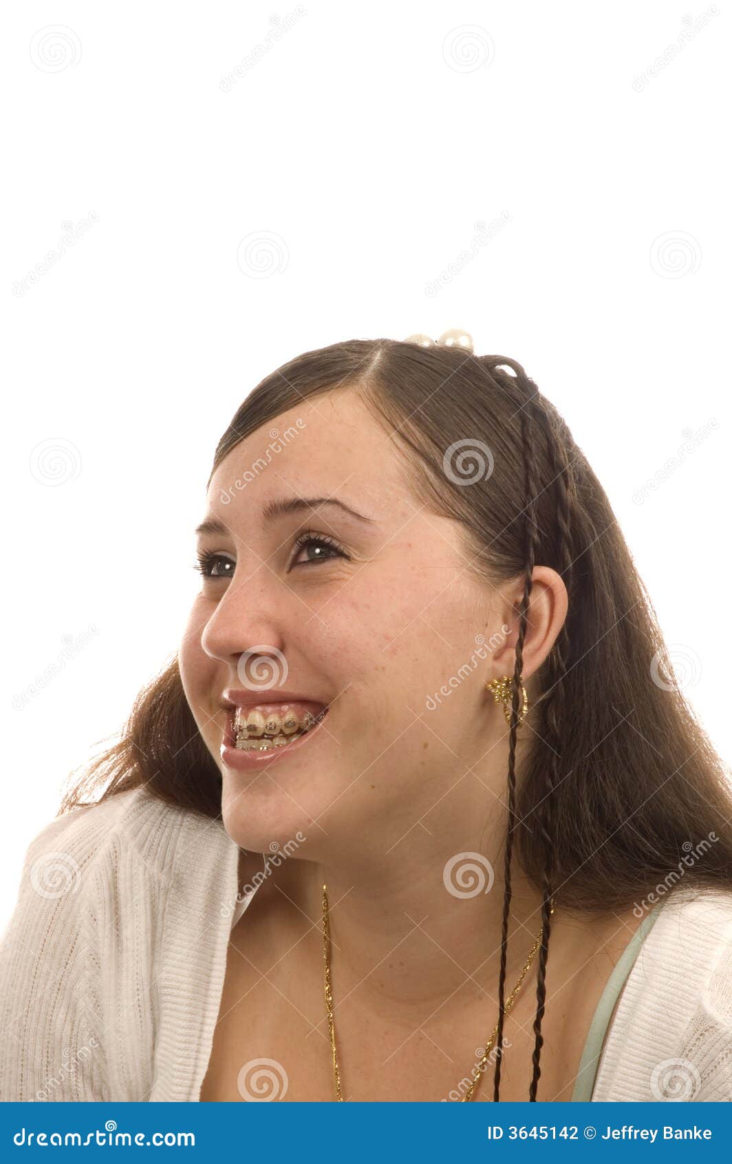 Glimlachende Tiener Stock Foto Afbeelding Bestaande Uit