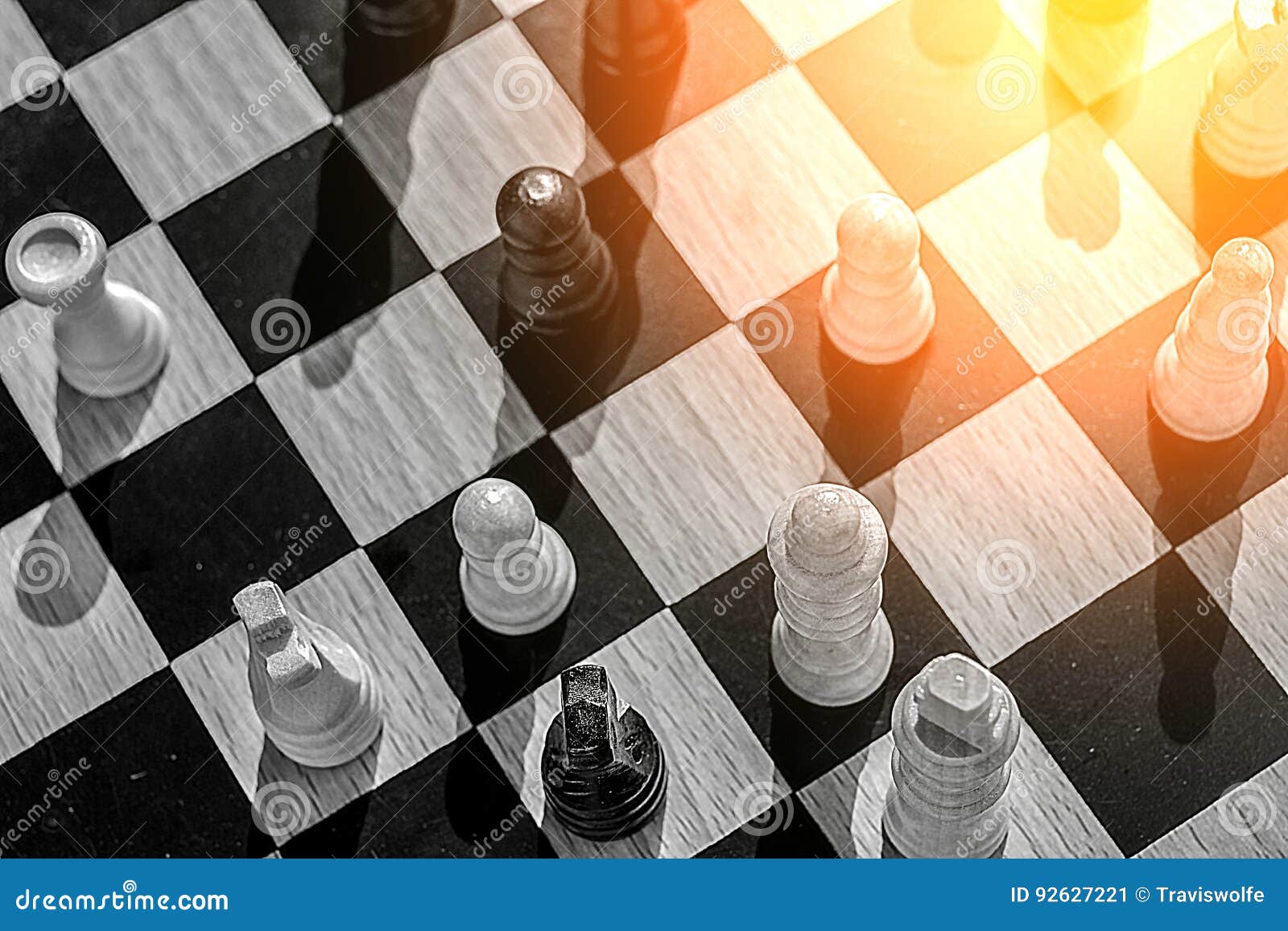 Sicilian Defense in Chess Game Stock Photo - Image of pawn, board: 58943894