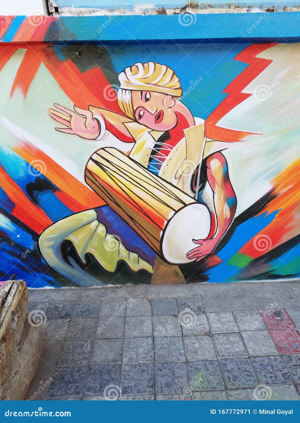 Glimpse of Wall Decor of Clean and Smart City Indore India Editorial