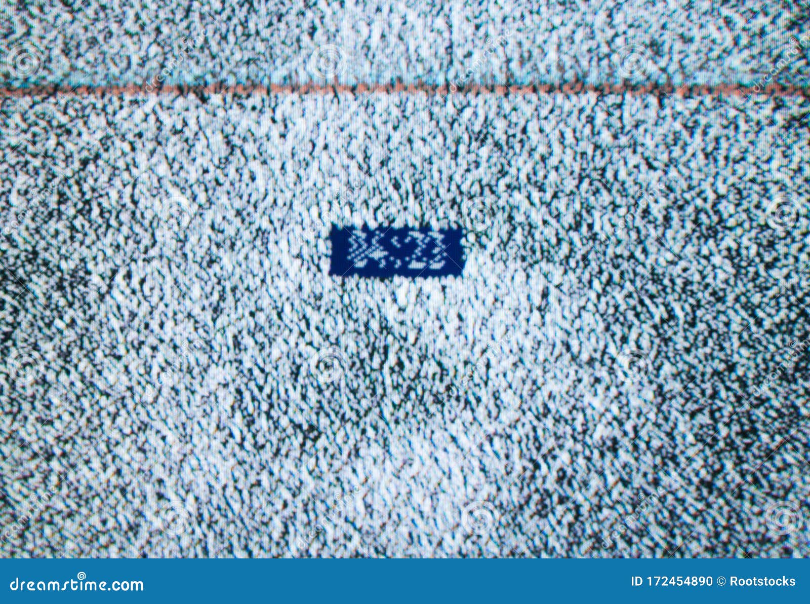 Glitch and Digital Clock on the Screen Stock Photo Image of effect