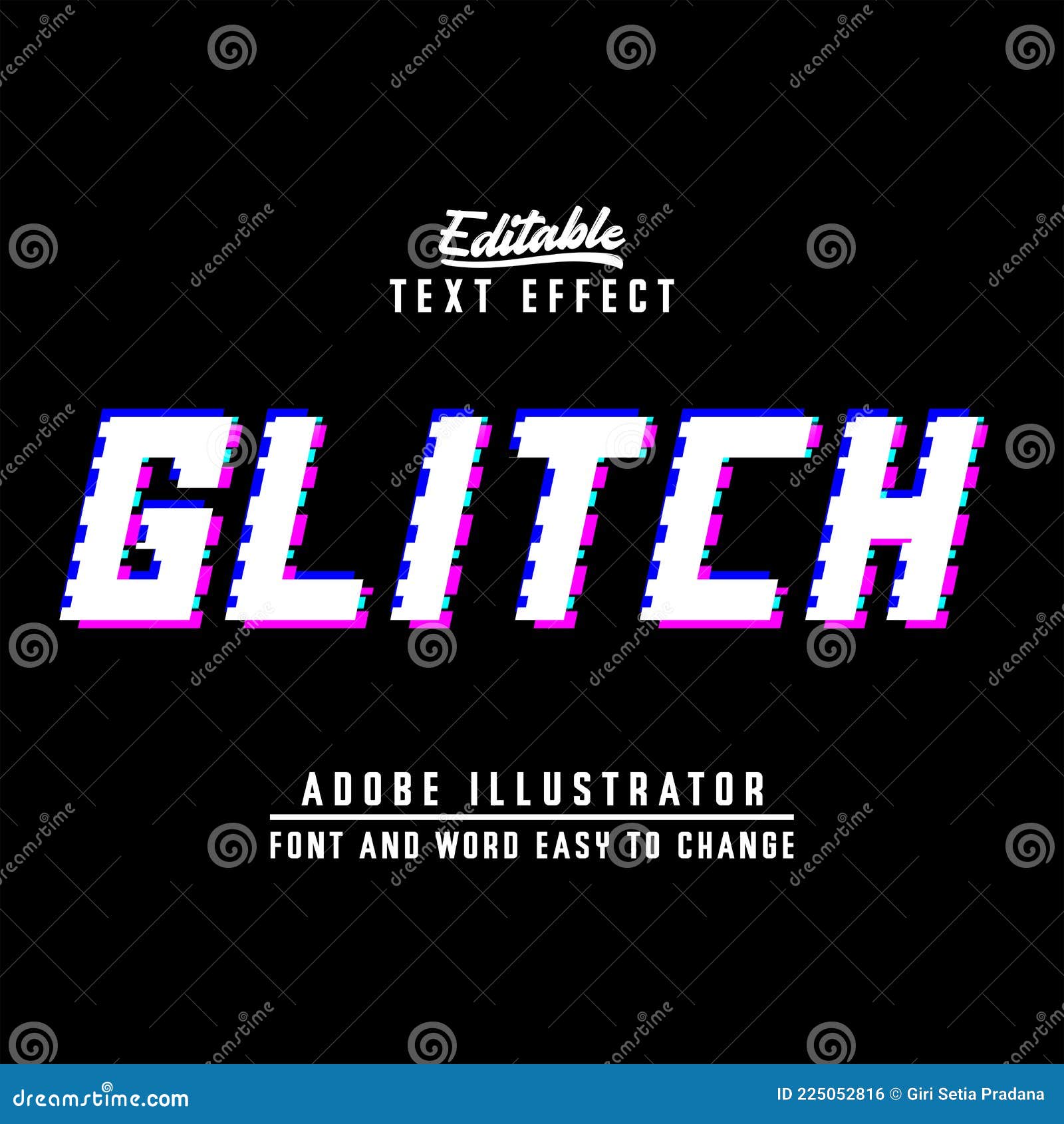 Glitch Text Effect in Illustrator