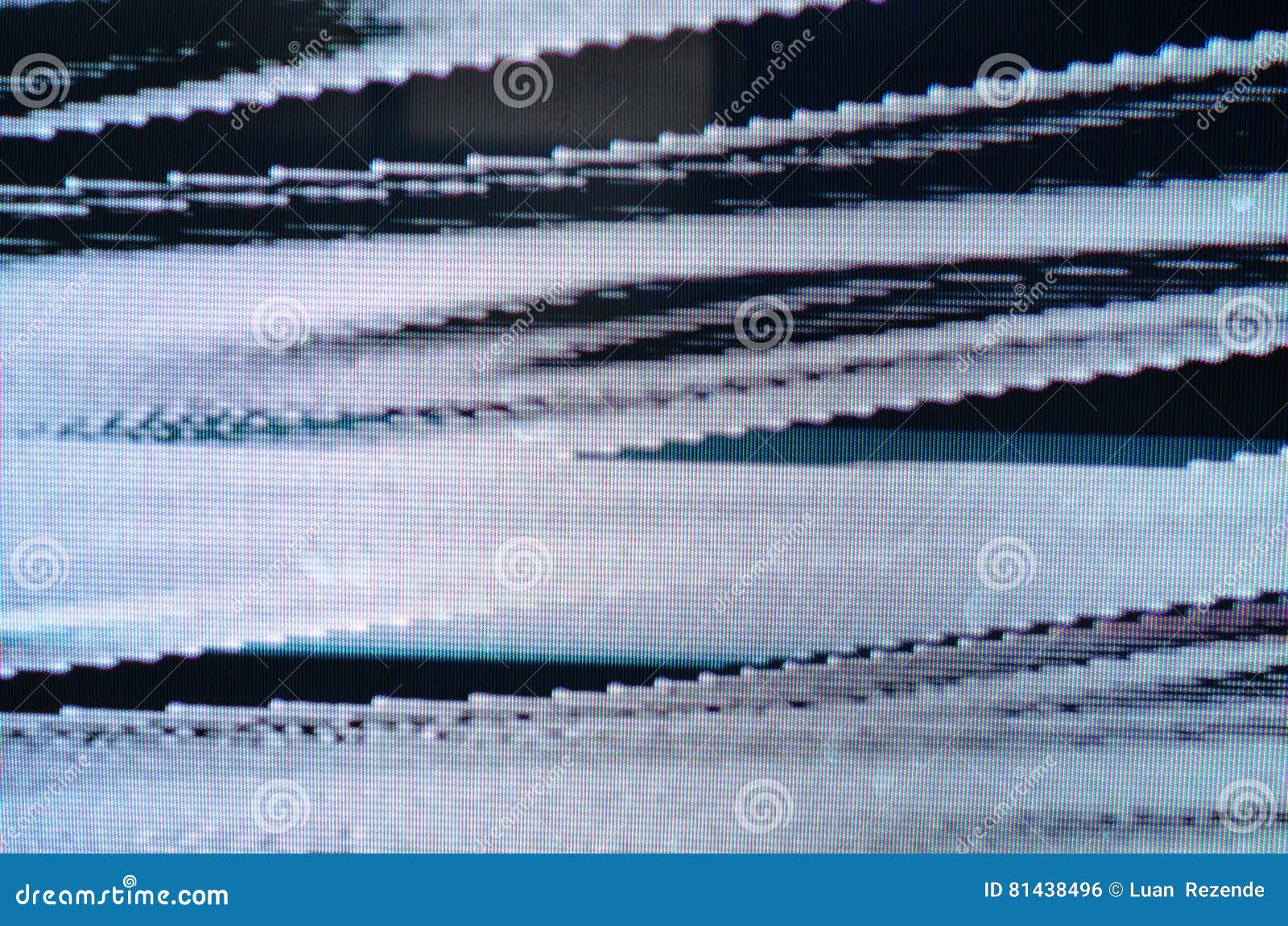 Glitch TV Screen stock photo. Image of grainy, design 81438496