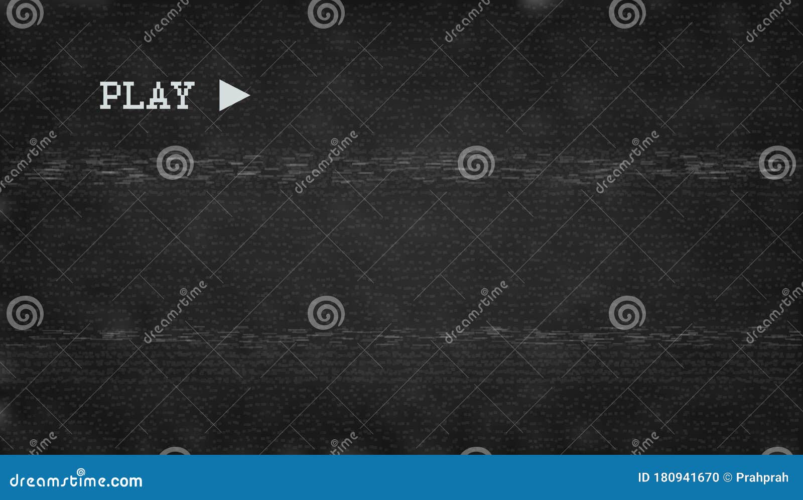 Glitch VHS Effect. Old Camera Screen. No Signal Stock Vector