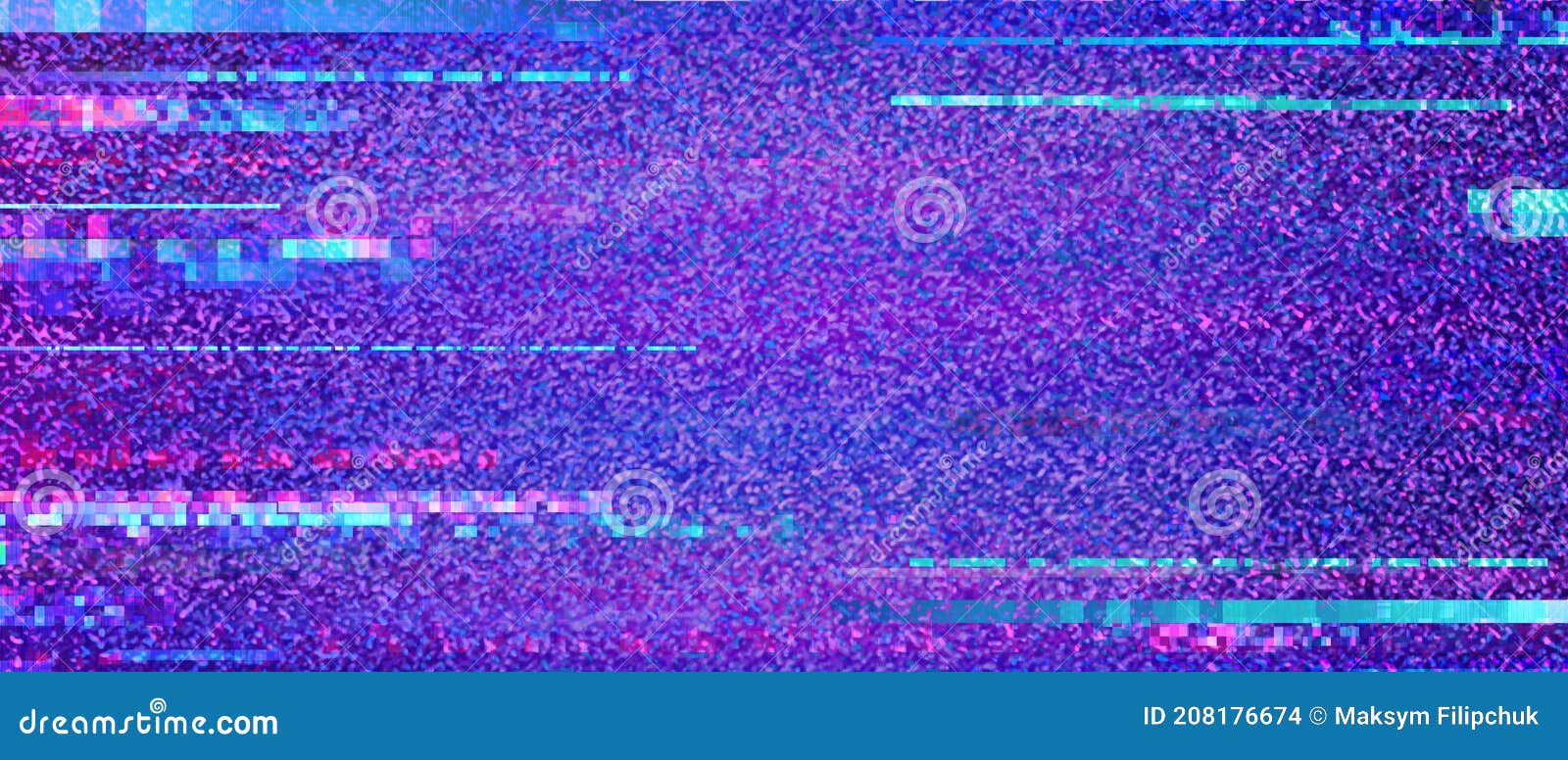 glitchy colorful pixelated tv noise background