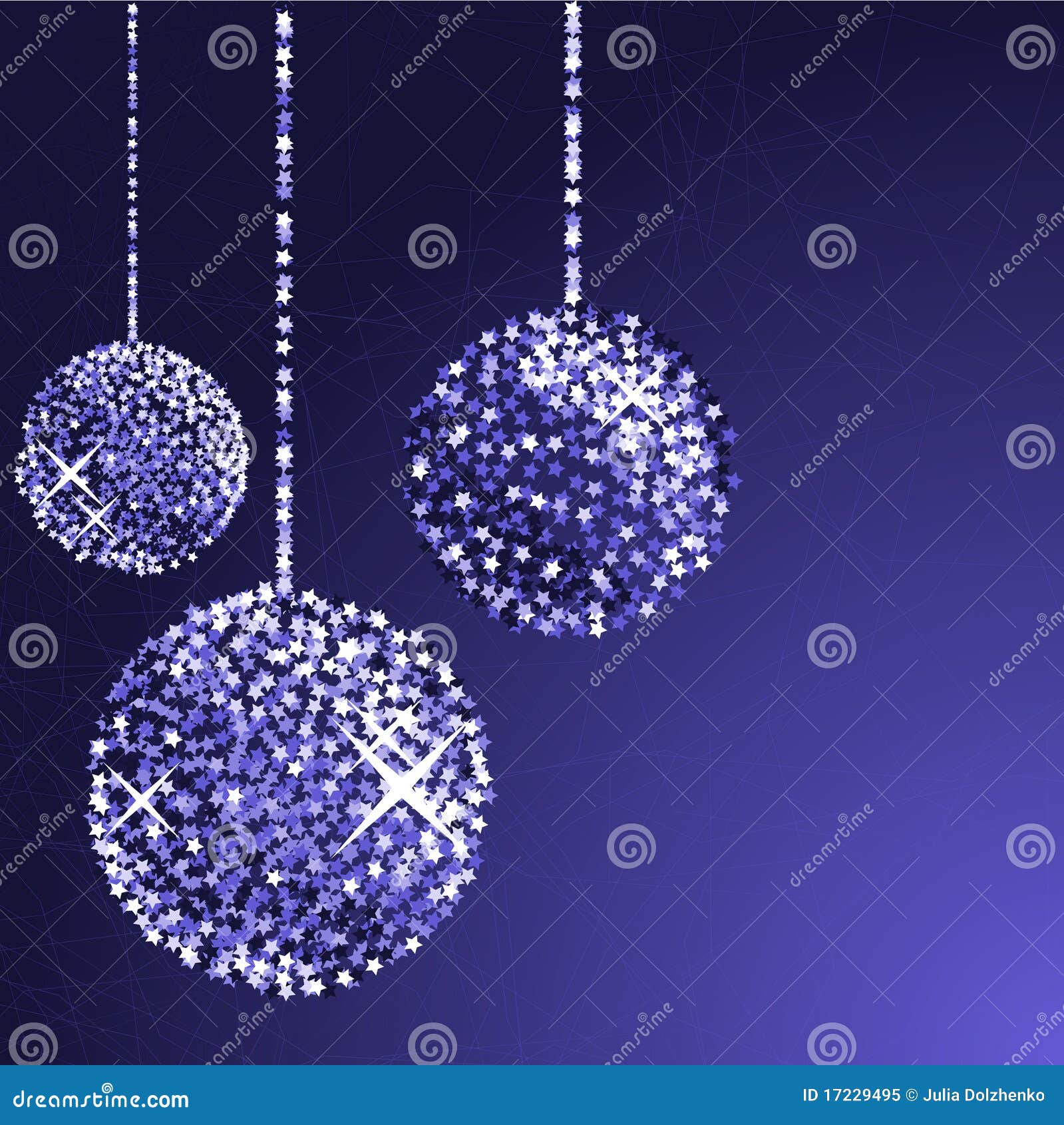 Glitter Balls in Blue Color Stock Vector Illustration of decoration