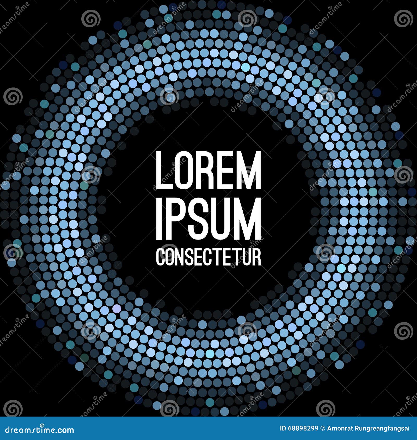 Glitter Disco Light Theme with Black Background Stock Vector