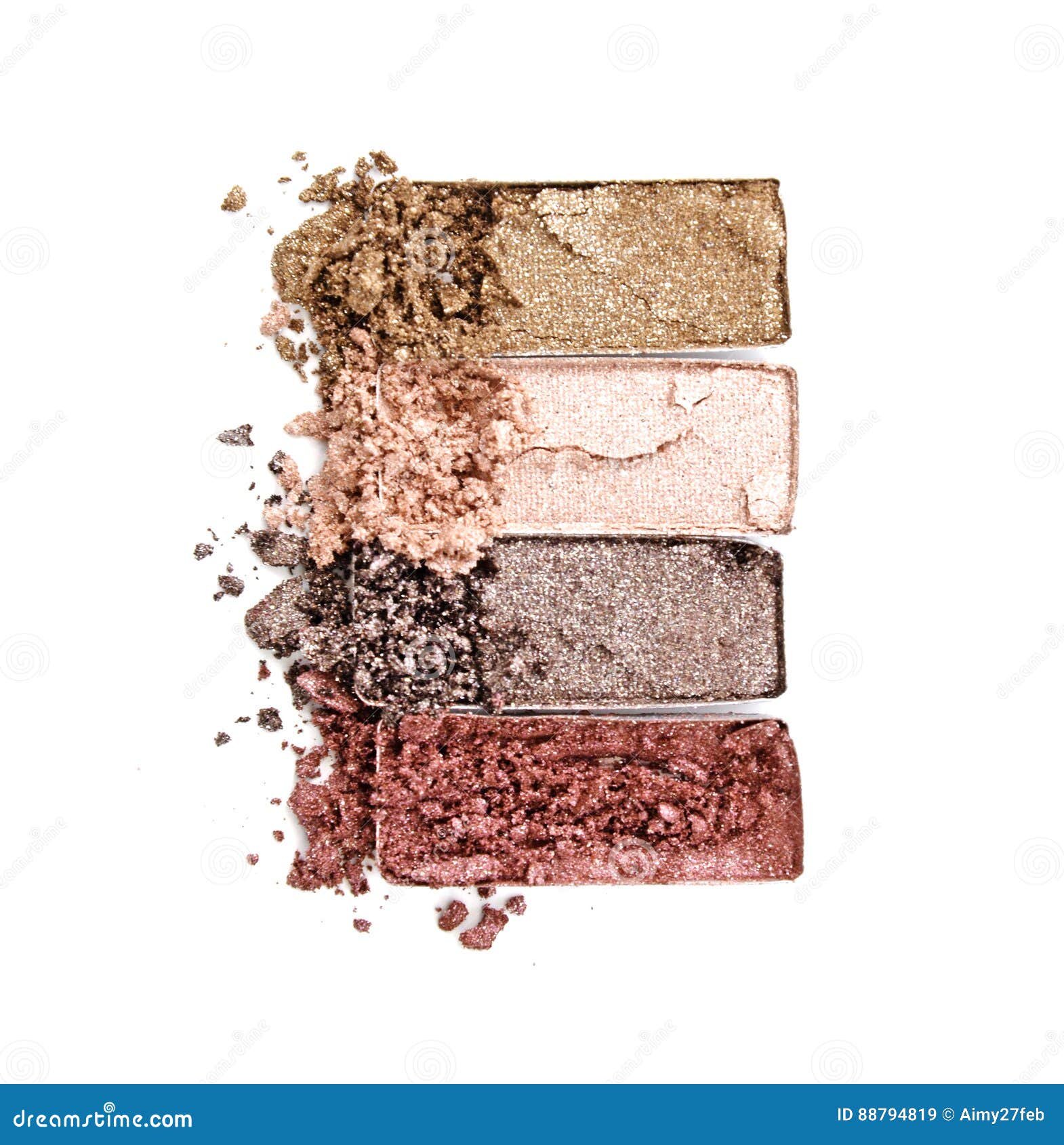 Glitter Eyeshadow in Box Isolate on White Stock Image Image of facial