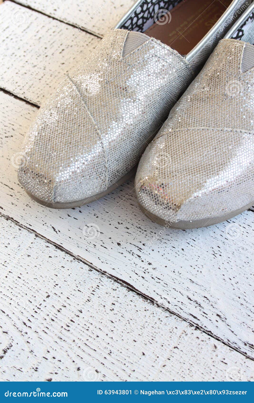 Glitter Flat Shoes stock image. Image of luxury, fashion - 63943801