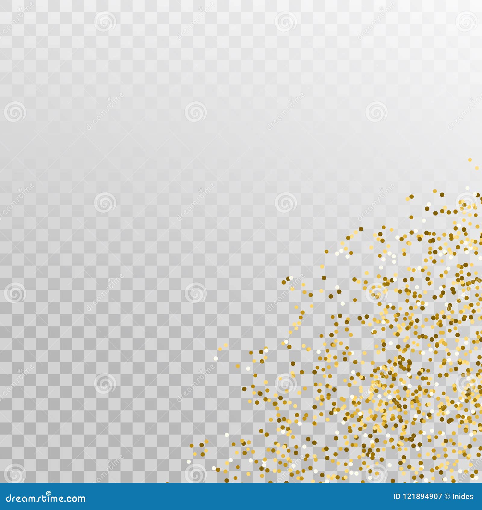 Glitter Gold Corner Vector Template Banner. Stock Vector - Illustration