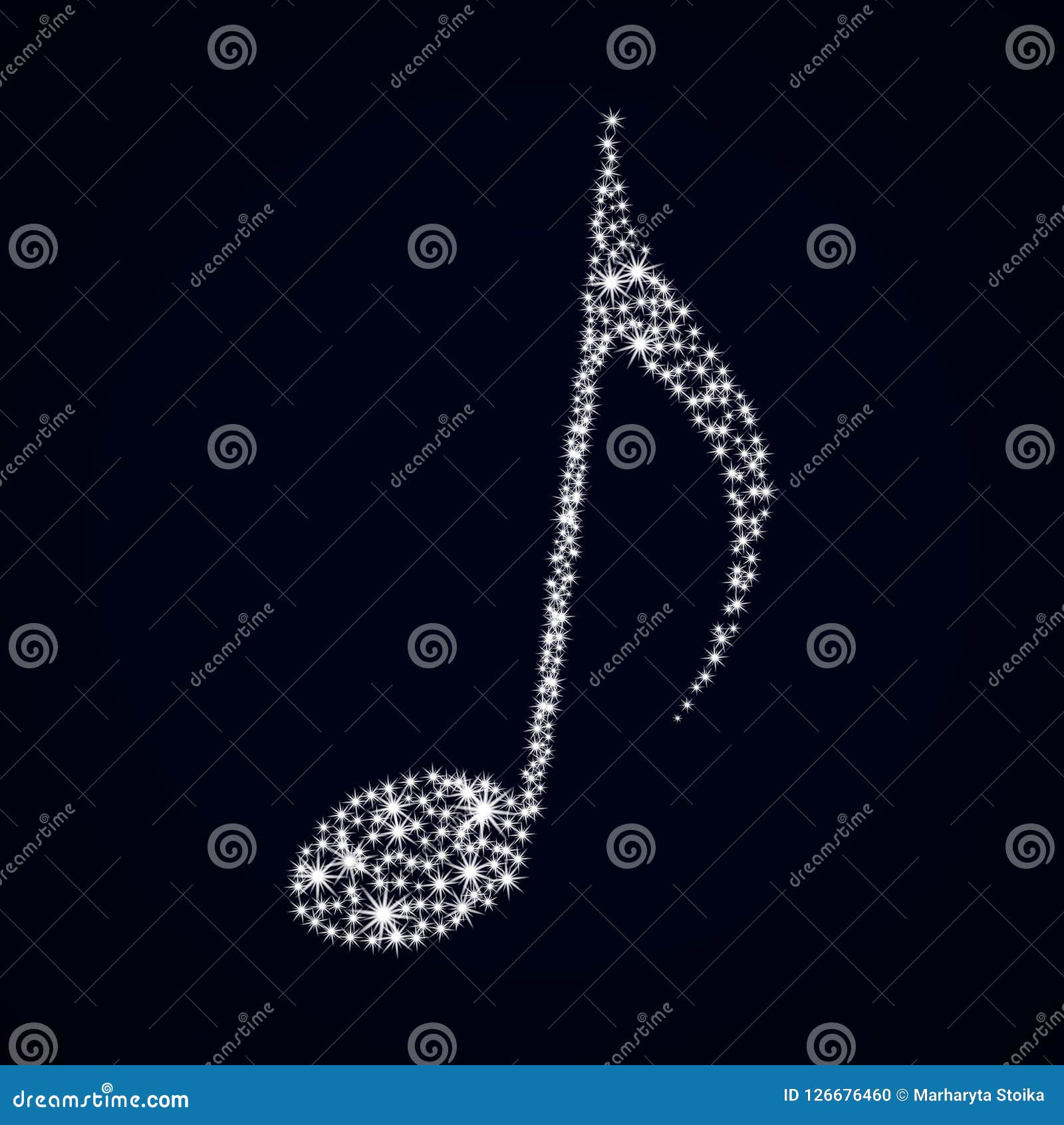 Glitter music note. stock vector. Illustration of abstract 126676460