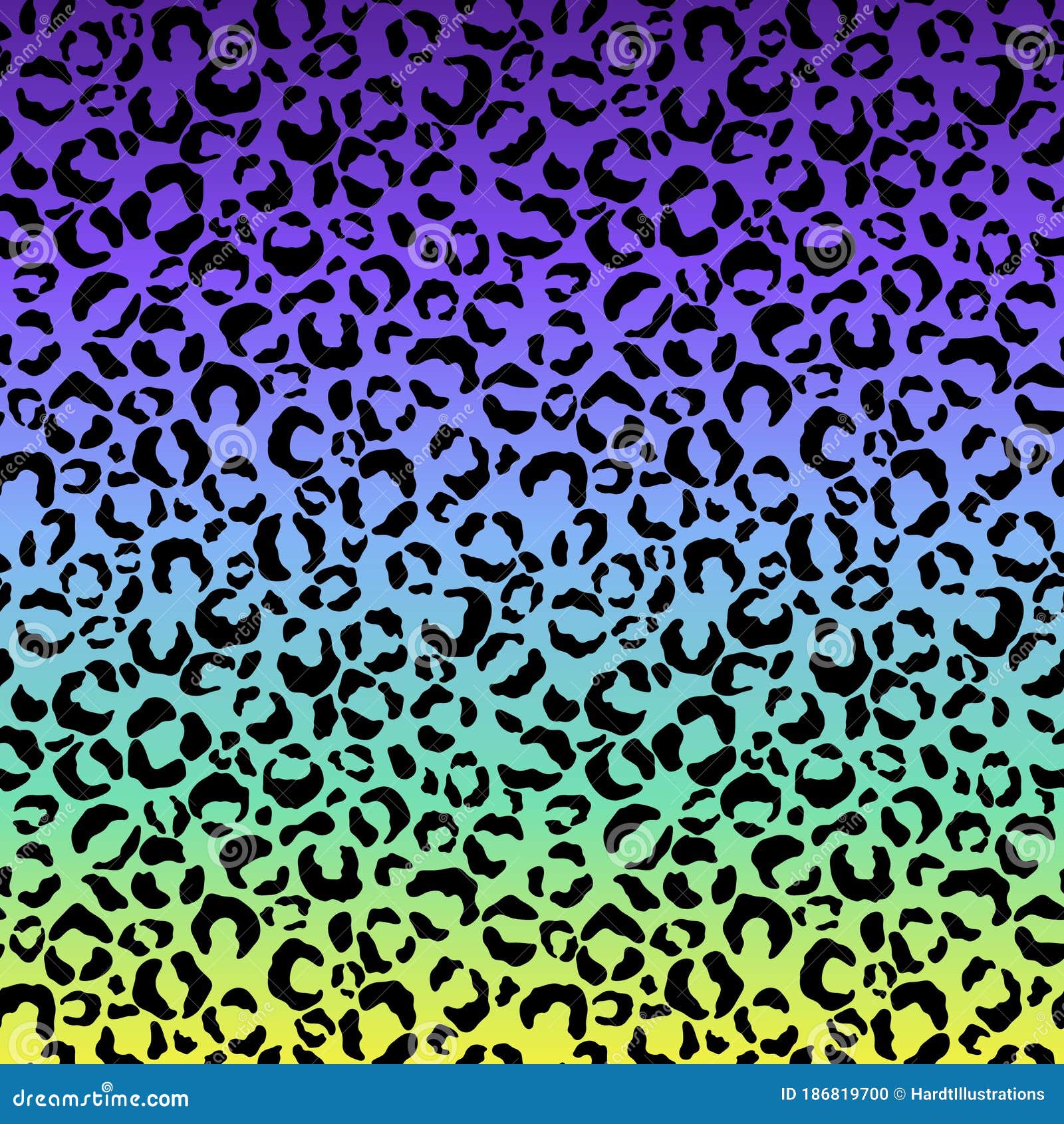 Funky Leopard Print on Gradient Background Stock Illustration ...